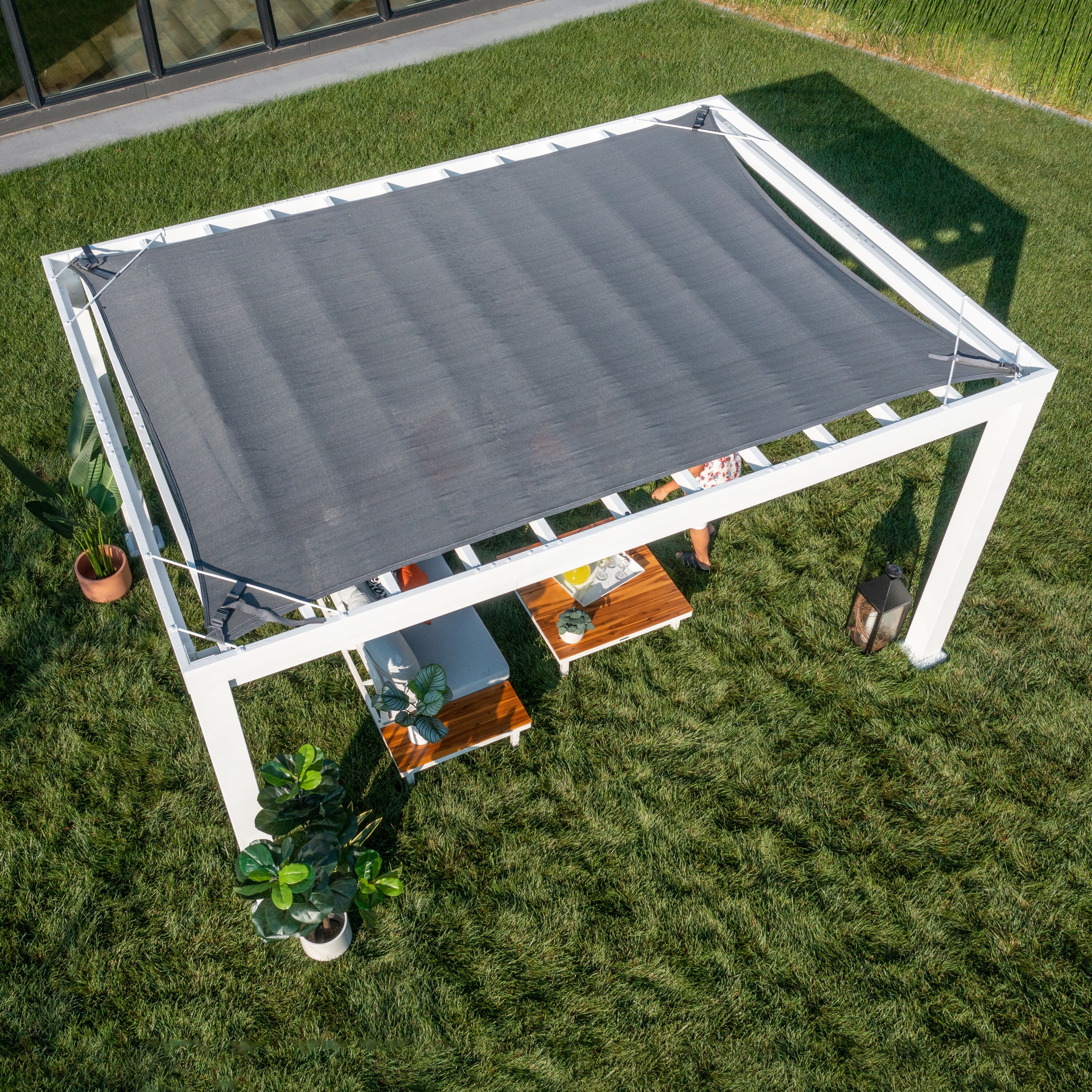 Backyard Discovery Windham 12ft W x 14ft L x 7ft 6in H White Metal