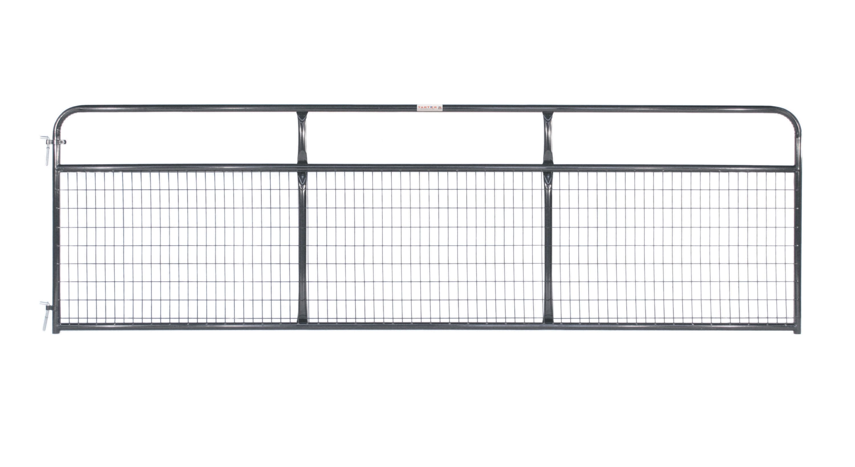 Tarter WFGBL14 4-ft H x 14-ft W Black powder over e-coat Steel Farm Corral Fence gate