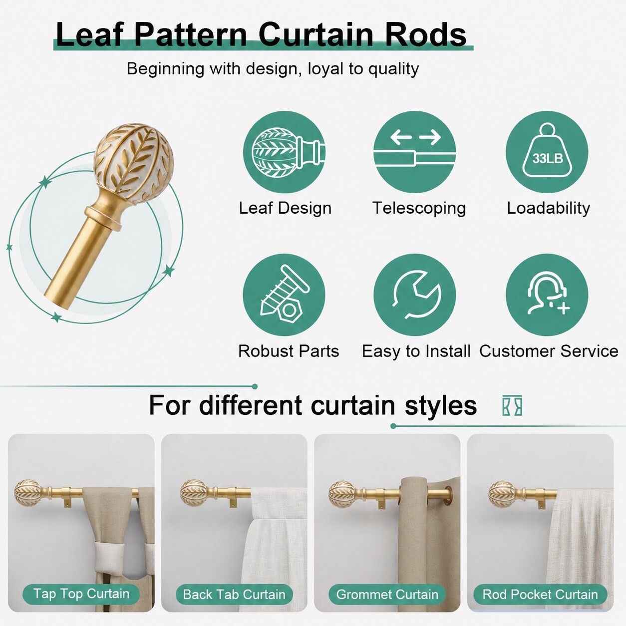 LAIFUCAM LLA0811J030 Curtain-Rods - View #6