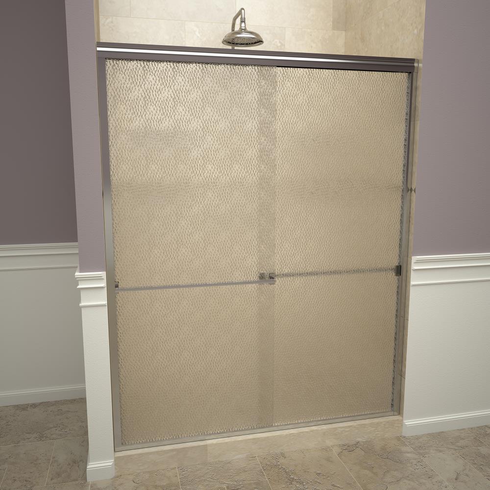 Redi Slide 10ROPLB06070 Polished-chrome 56-1/4-in to 60-in x 70-in Semi-frameless Sliding Shower Door