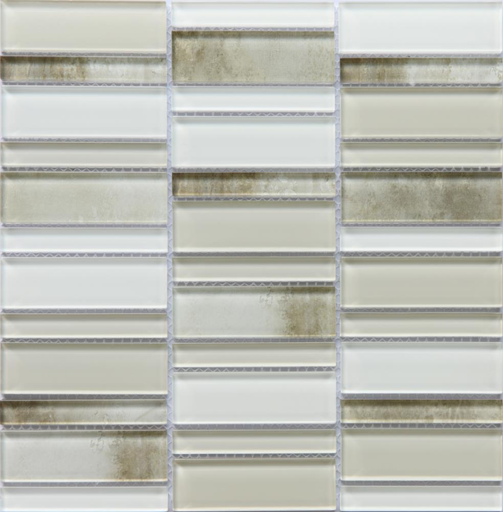 Emser La Vie 14-Pack Gray Glass Border Tile (12-in x 12-in)