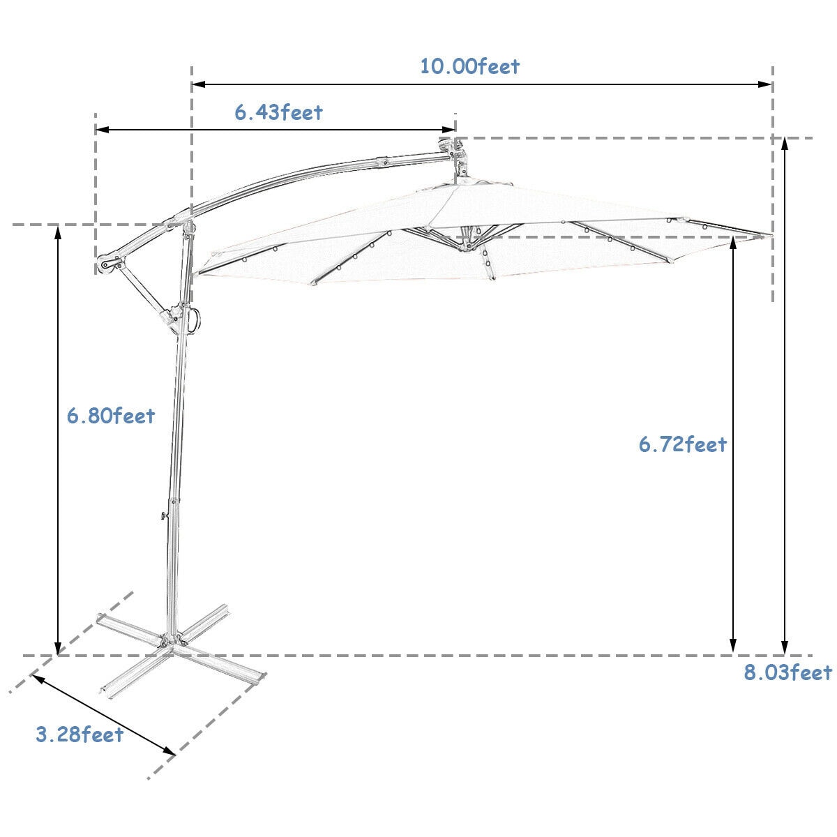 Clihome CWCH-OP70AD282BL Umbrellas-2 - View #6