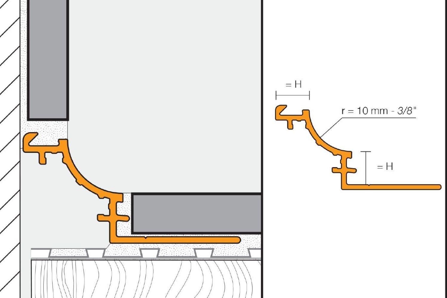 Schluter Systems AHK1S100ATGB Tile-Edging-Trim - View #2