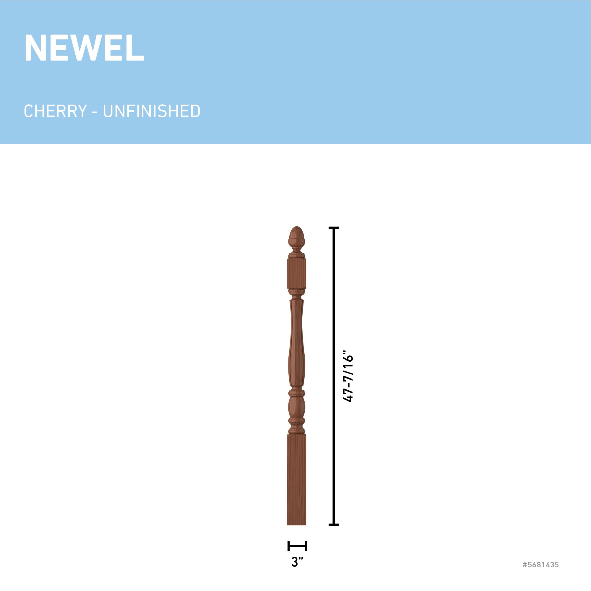 L.J. Smith Stair Systems LJF-3240-C Interior-Stairpart-Newel-Posts - View #3