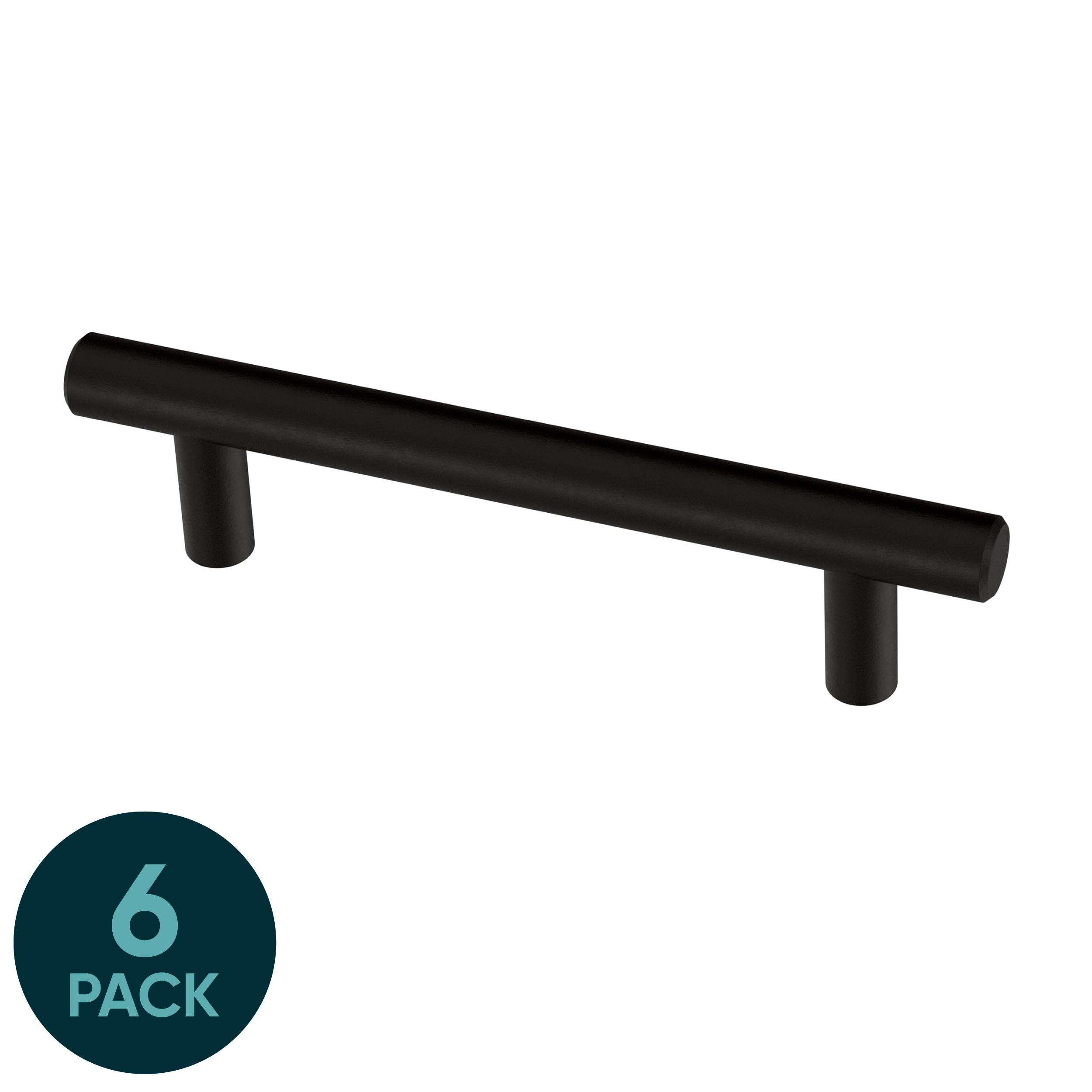 Origin 21 BAR096W-FB-SP Axel 3-3/4-in , 96mm Center to Center Solid Steel Matte Black Arch Bar 6 -Pack