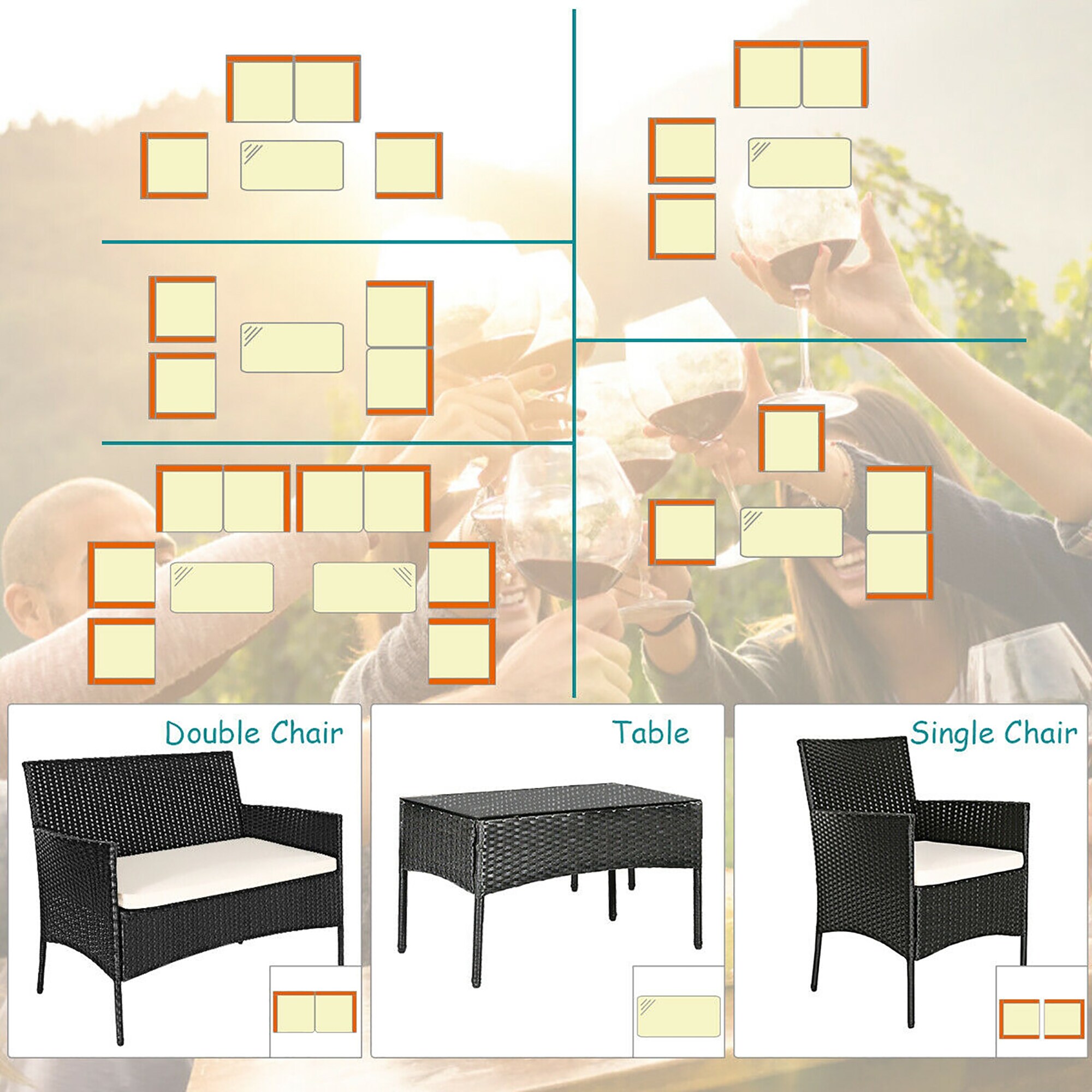 CASAINC WF-HW53485 Patio-Conversation-Sets - View #7