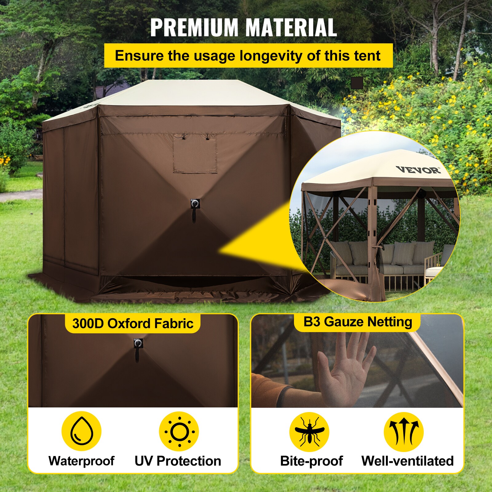 VEVOR MZY610FT10FT67P5KV0 Wood-Resin-Gazebos - View #6
