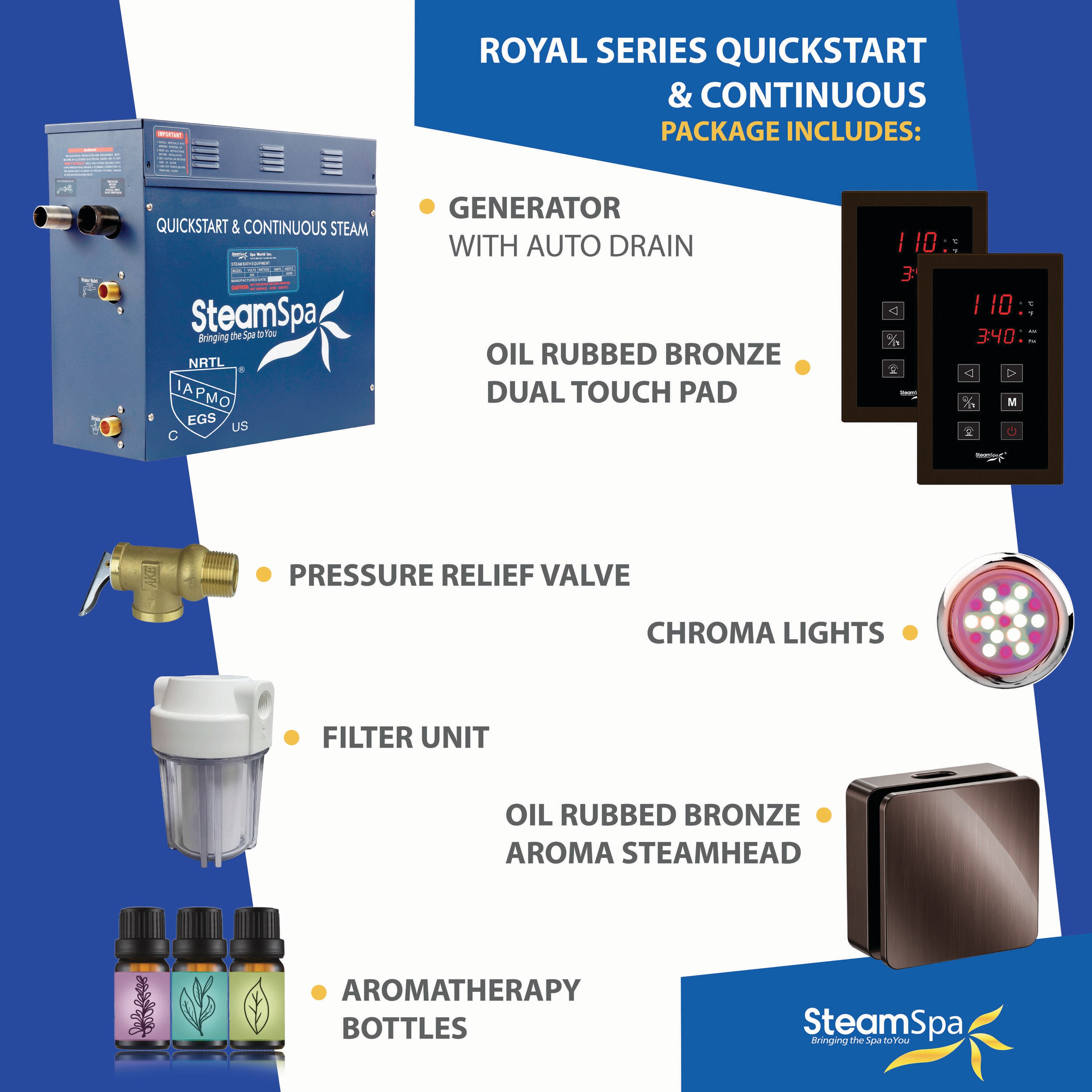 SteamSpa RYTS900OB Steam-Showers - View #8