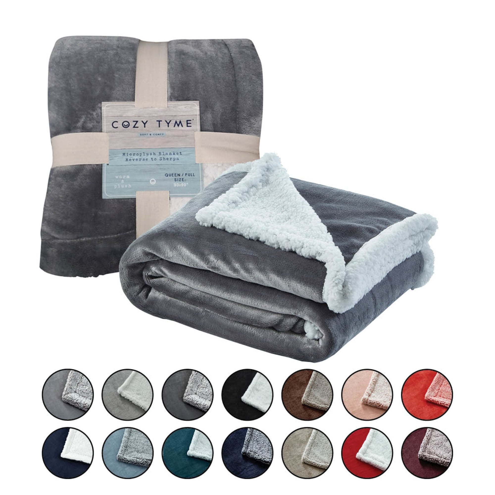 Oxford Microplush Fleece Blankets, Size: King, Gray