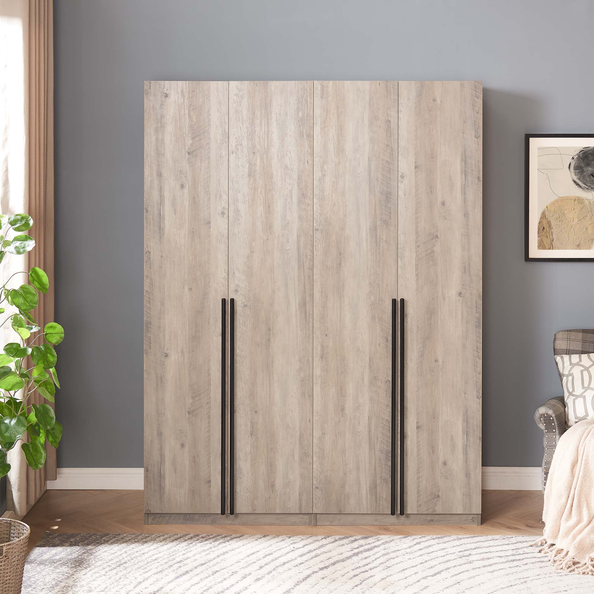 Manhattan Comfort 2-WC0013-GY Grey Full Bedroom Set