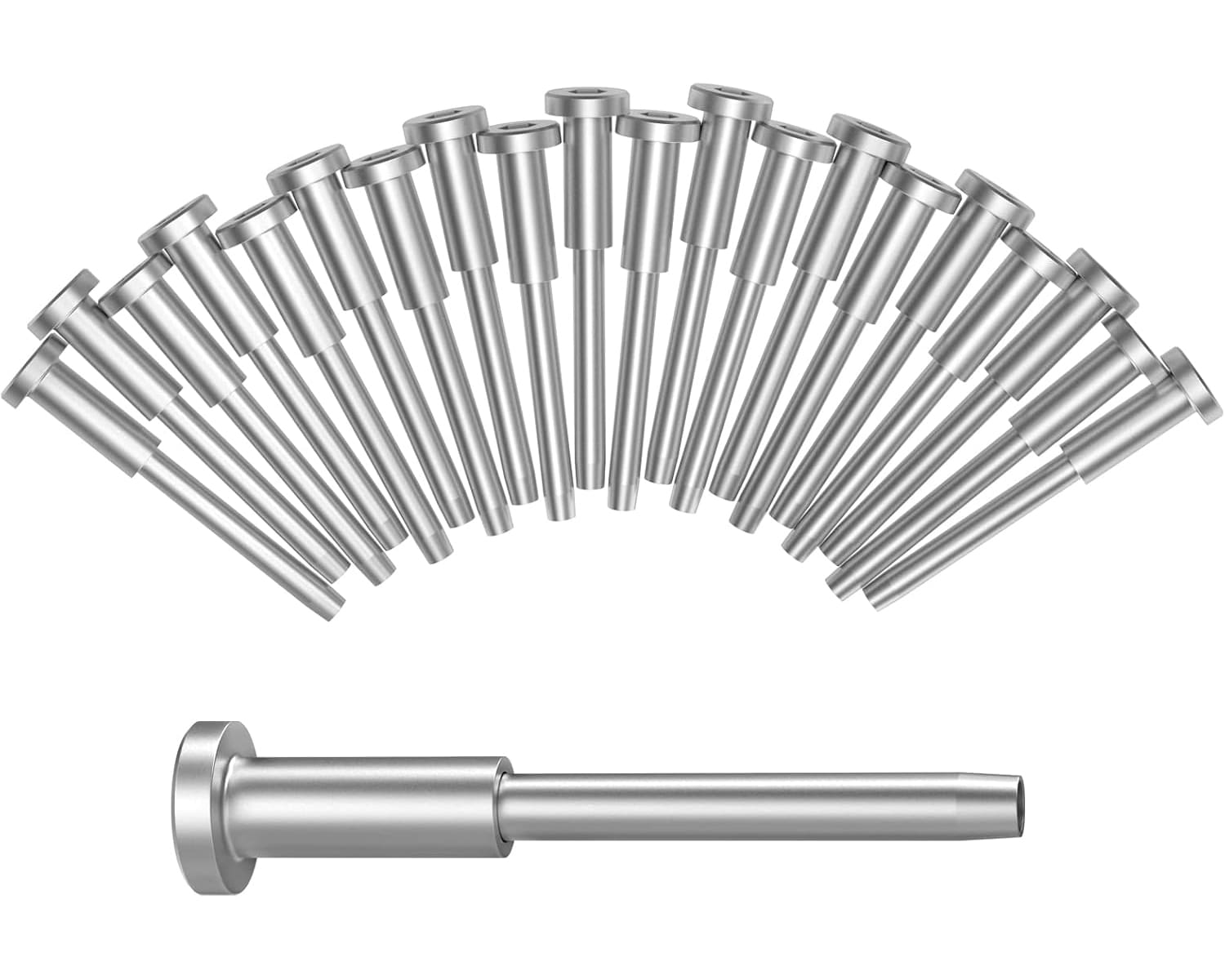 Etokfoks  1 8 T316 Stainless Steel Invisible Receiver Swage Stud End for Cable Railing Deck Stair 20 Pack for 2 in x 2 in Posts