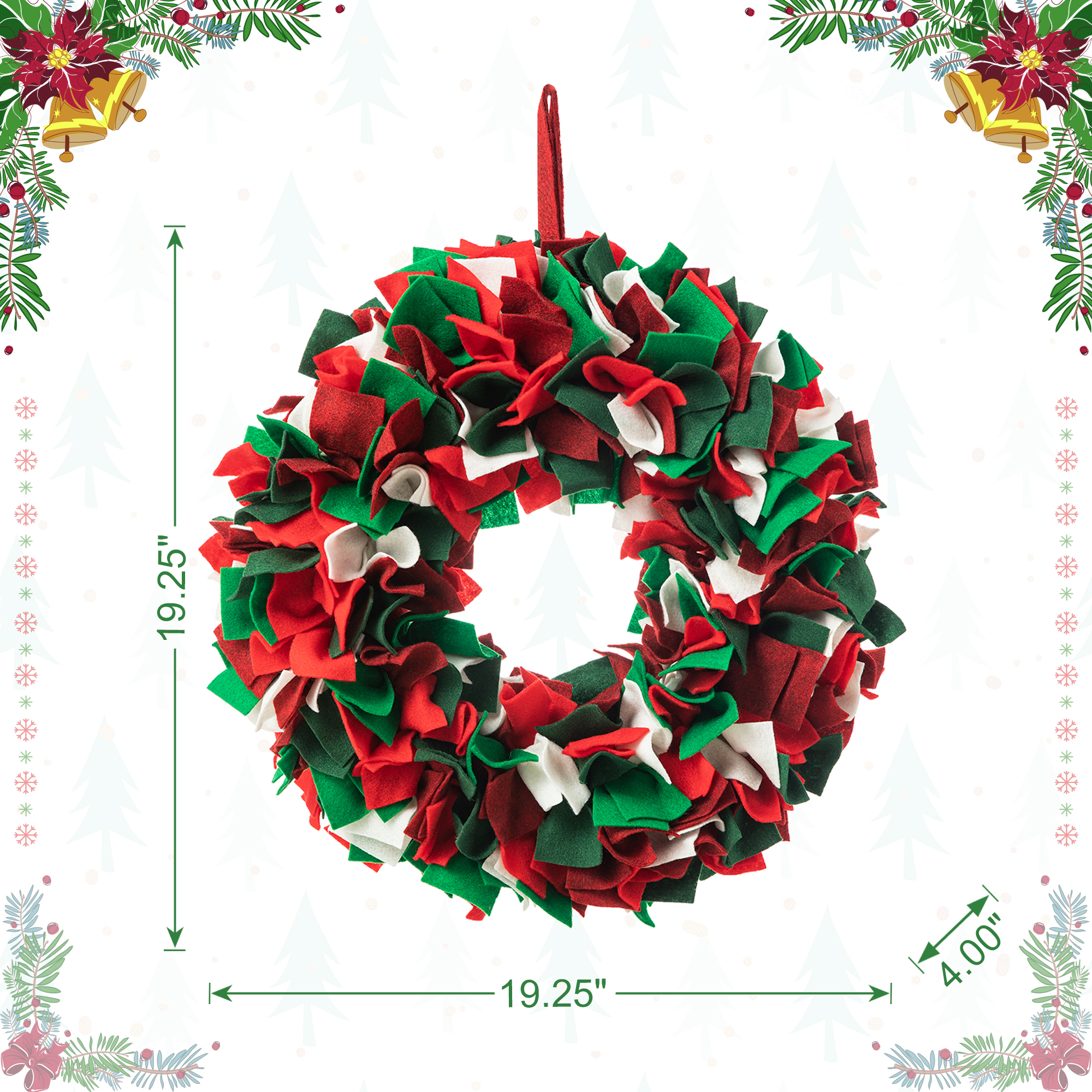 Glitzhome 2005400001 Artificial-Christmas-Wreaths - View #6
