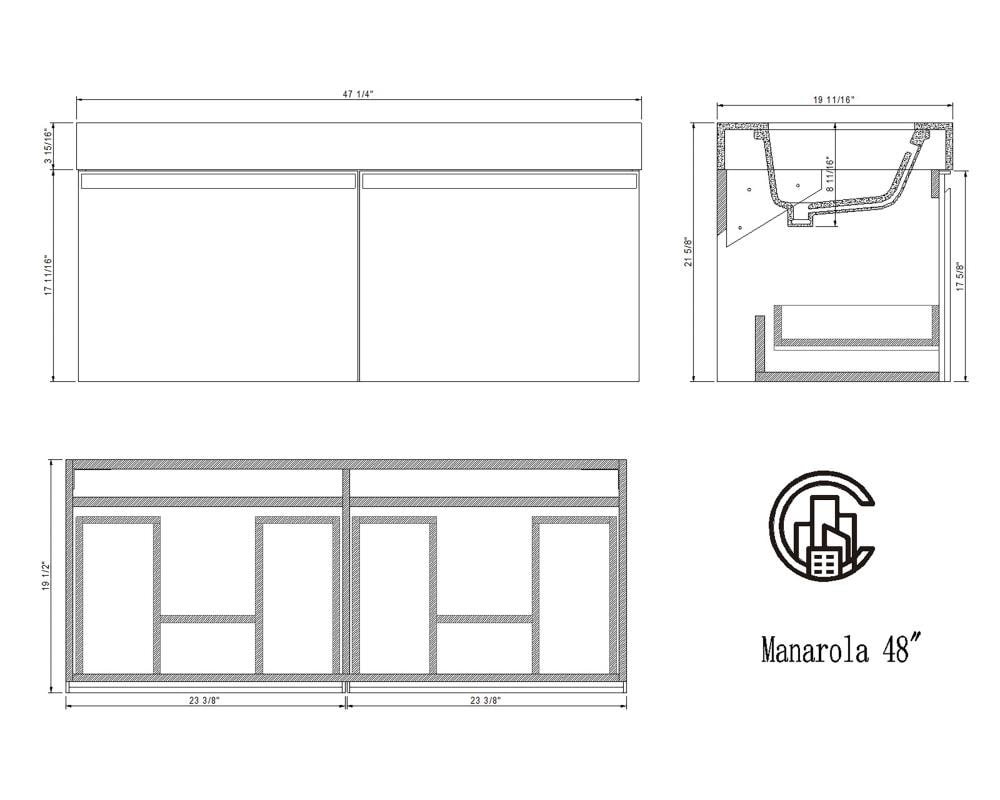 CARTISAN DESIGN VAMANDG48WMQZ Bath-Vanity-Combo - View #10