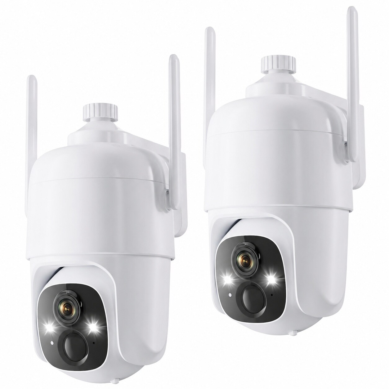 Vrbgify  360 Degree PTZ Wireless Outdoor Security Camera 2K power cell Powered Home Surveillance with Spotlight Siren Color Night Vision and Two