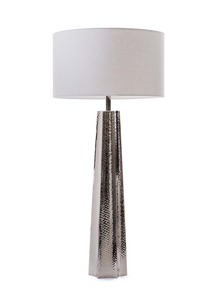 hammered nickel table lamp