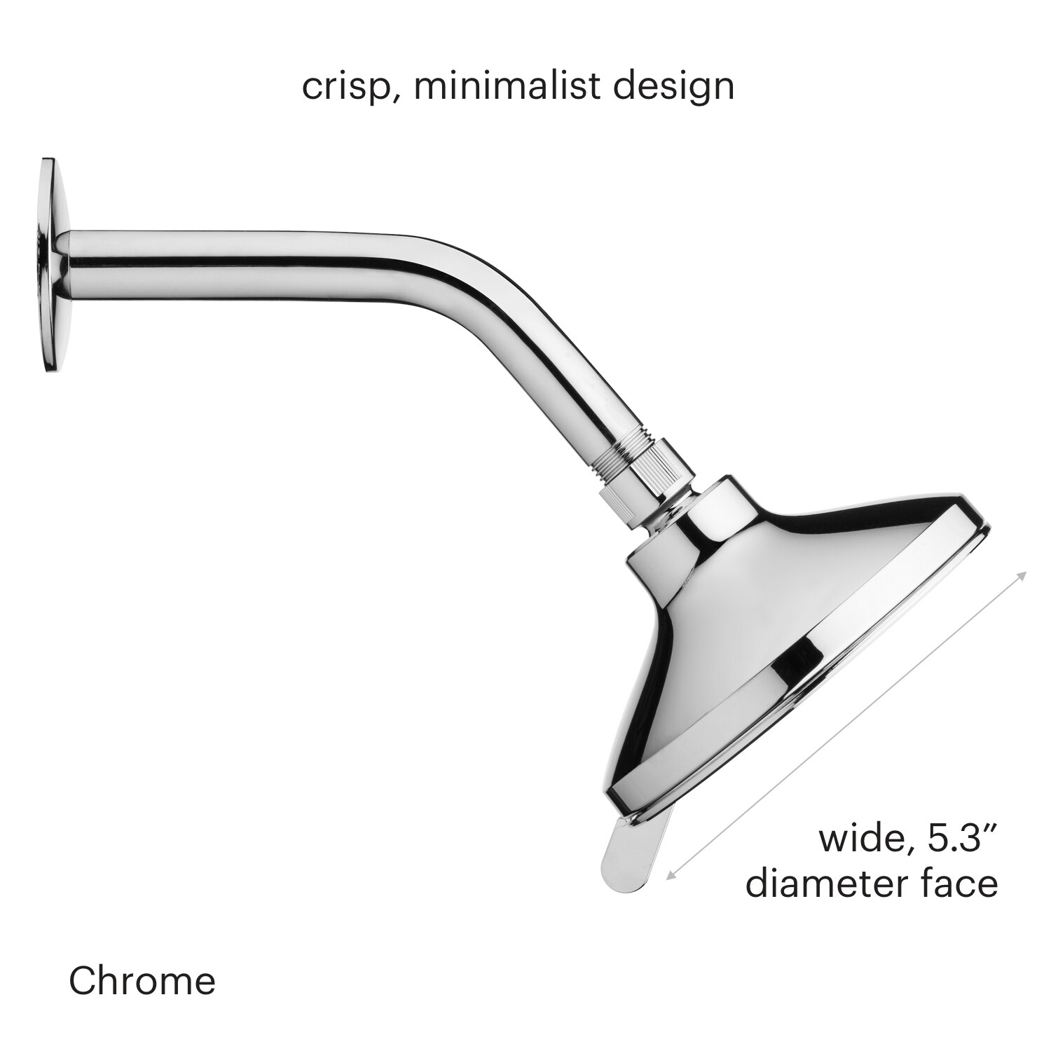 Brondell NE80-SHBB-CH Fixed-Showerhead - View #3