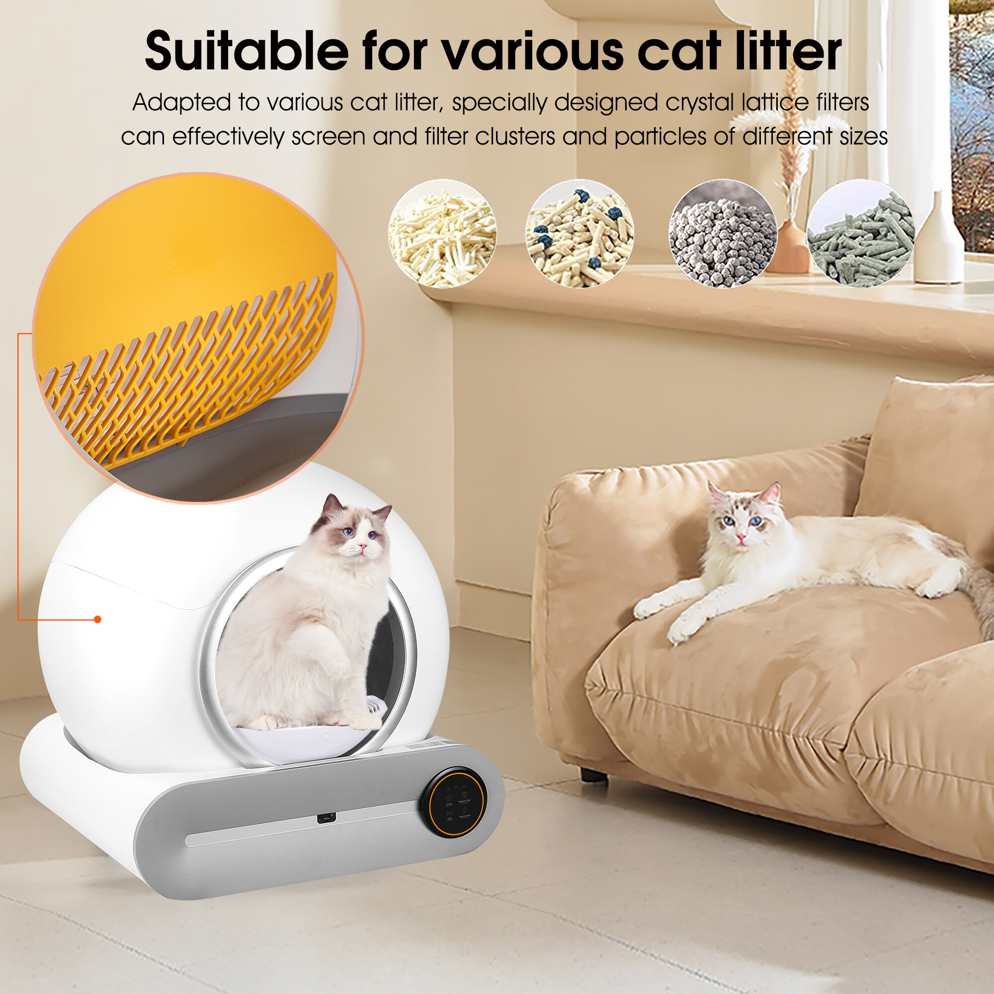 Siavonce XHGRT3A Cat-Litter-Box - View #4