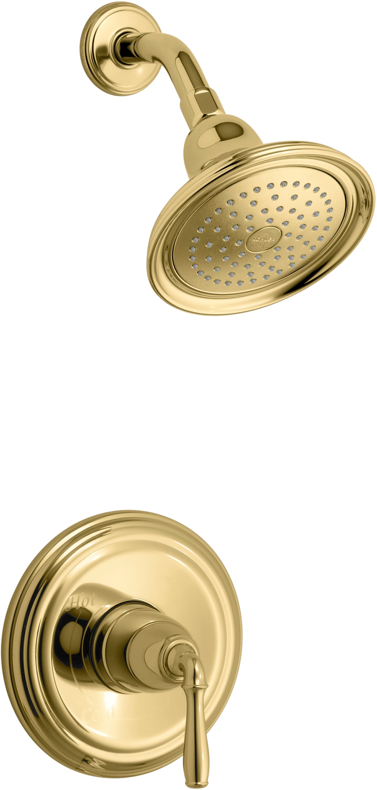 KOHLER TS396-4-PB Devonshire Vibrant Polished Brass 5.63-Inches Universal Shower Trim ring 0.50-Inches -ID