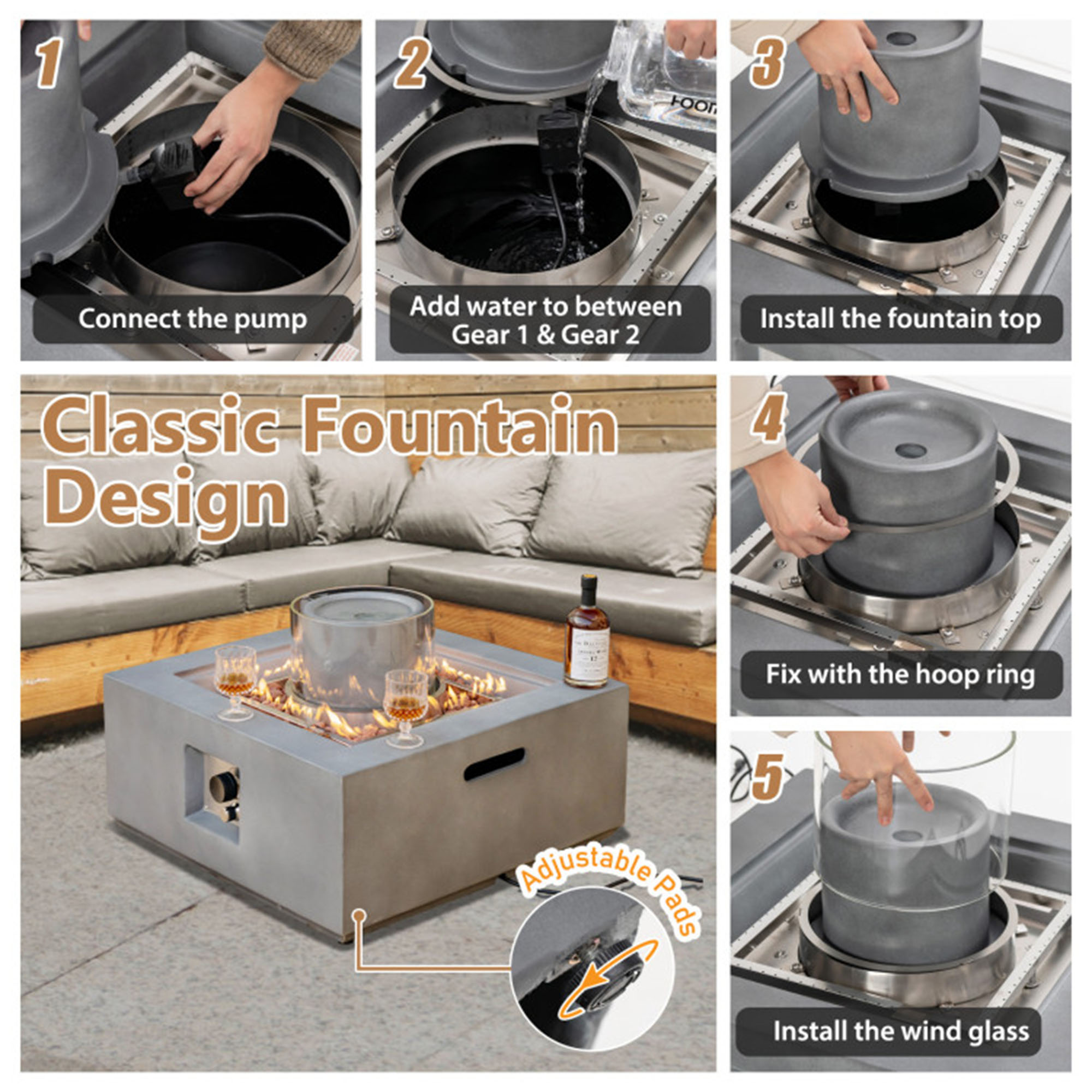Clihome CL-NP10854USGR Outdoor-Gas-Firepits - View #5