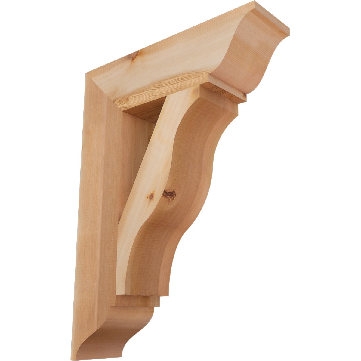 Ekena Millwork BKT06X22X30FST01SWR Funston traditional smooth 5-1/2-in x 22-in x 30-in Western red cedar Brown Wood Standard bracket