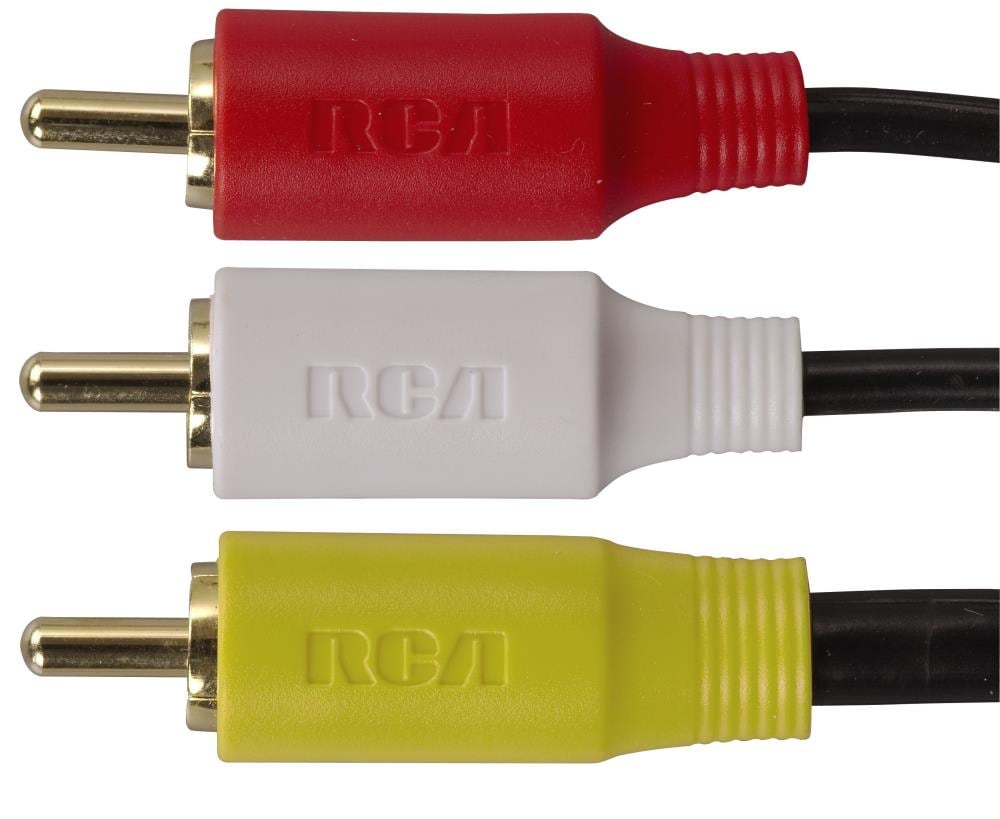 RCA Audio Video A/V Composite Red White Yellow Stereo Cable Cord Wire for  TV to DVD VCR AV Stereo Receiver Game Console System