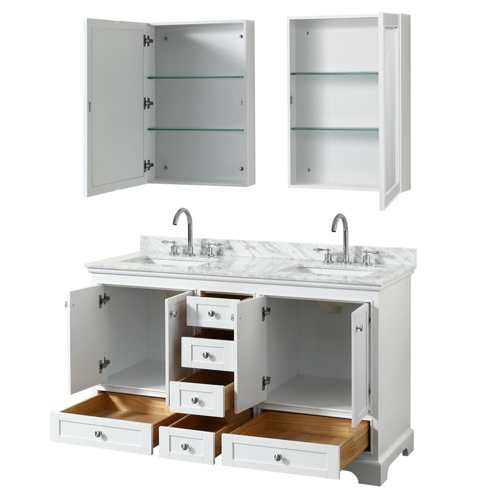 Wyndham Collection WCS202060DWHCMUNSMED Bath-Vanity-Combo - View #2