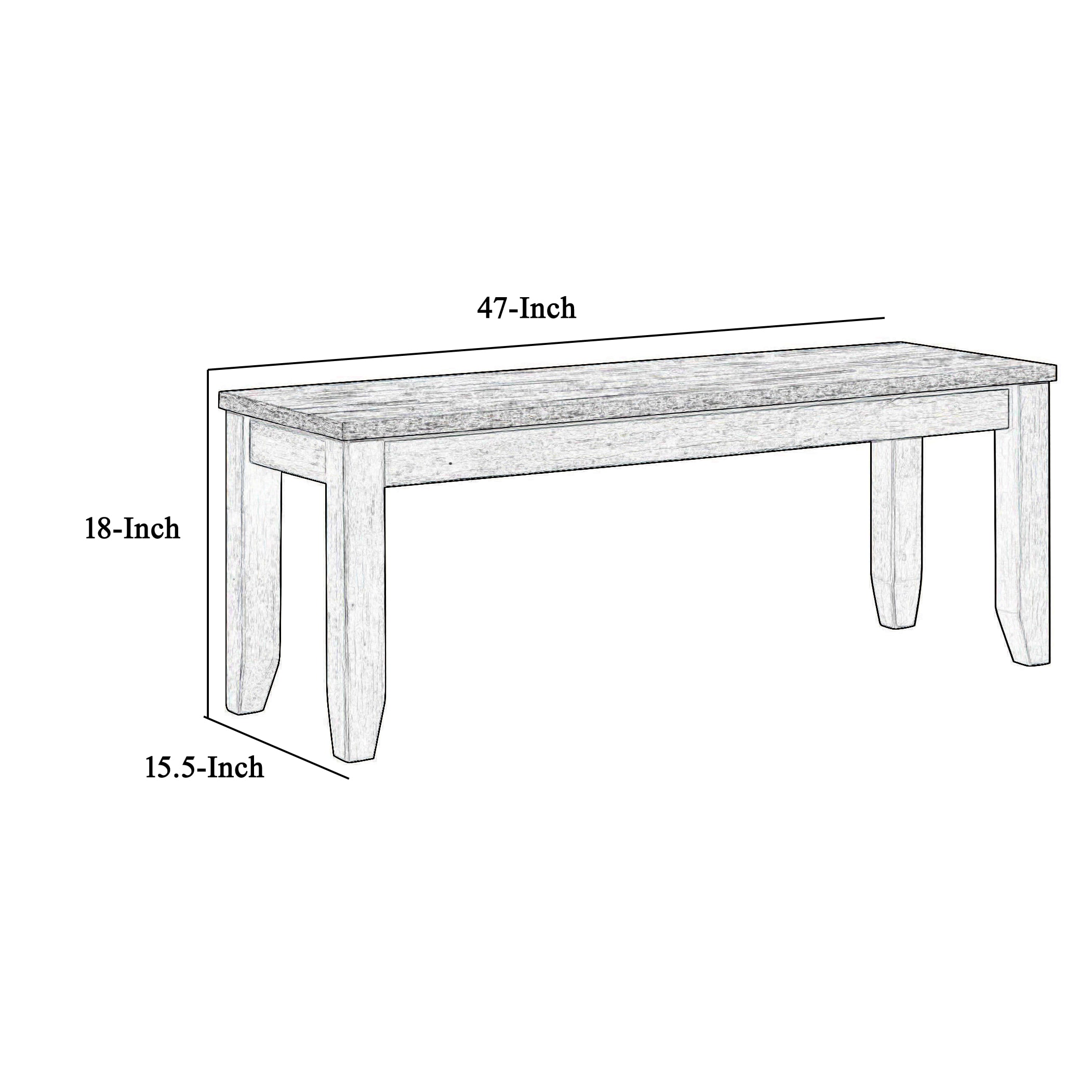 Benzara BM215232 bench - View #5