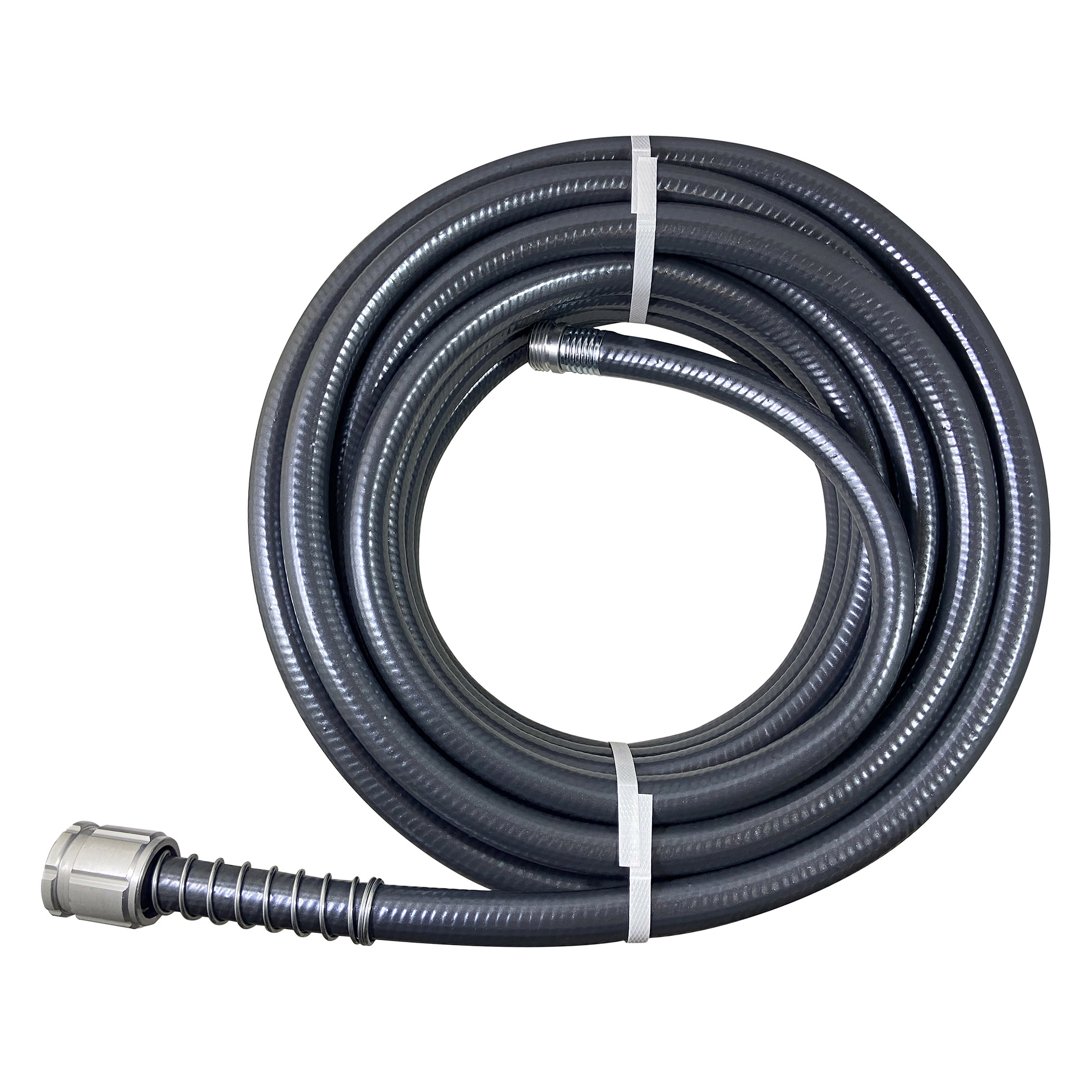 Fevone Garden Hose 100 ft x 5/8, Heavy Duty Water Hose, Flexible and  Lightweight, Hybrid Hose Kink Free, Easy to Coil, Solid Aluminum Fittings -  No