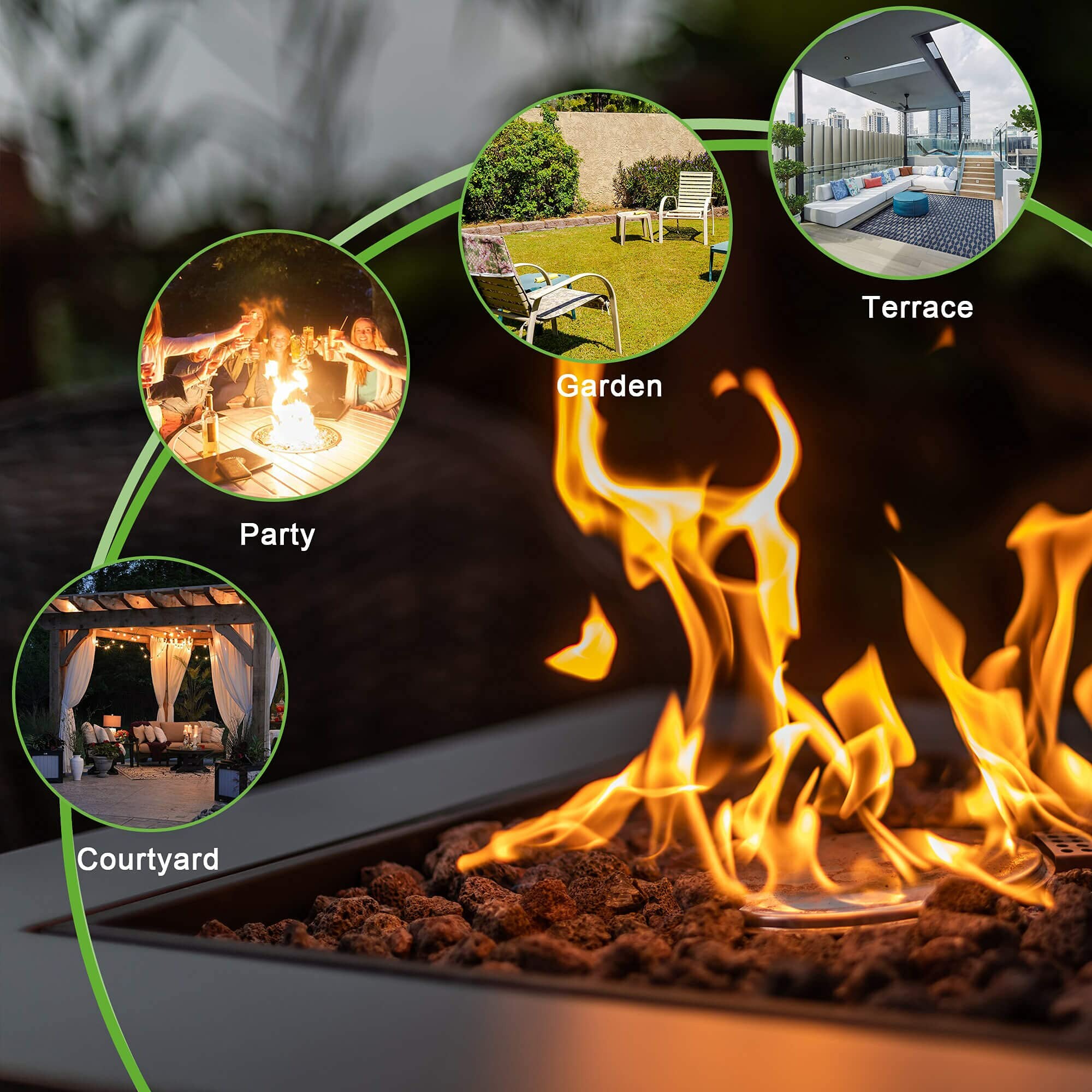 Maocao Hoom MZHCDF-WMGB28 Outdoor-Gas-Firepits - View #4