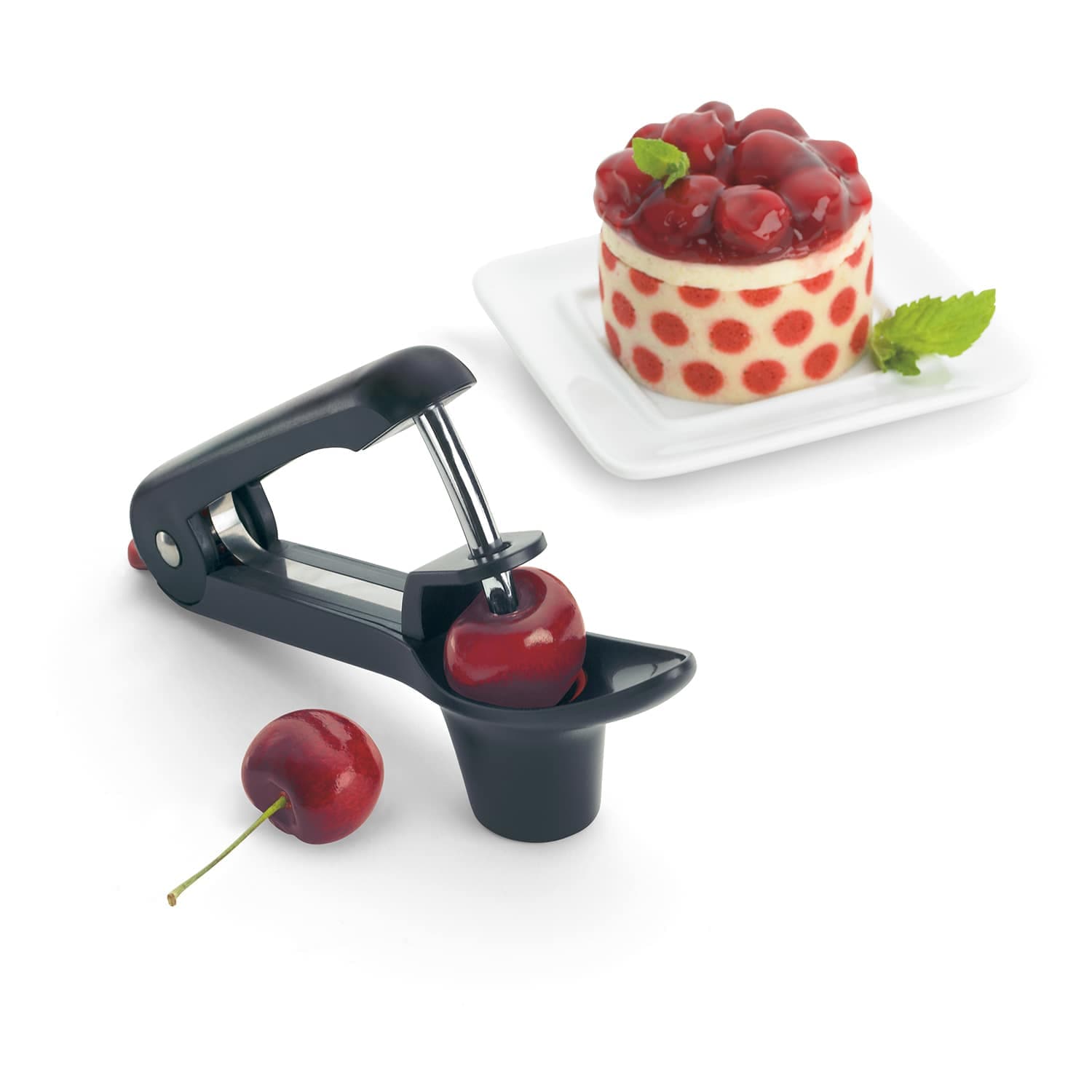 Cuisipro 747151 Cherry and Olive Pitter Black