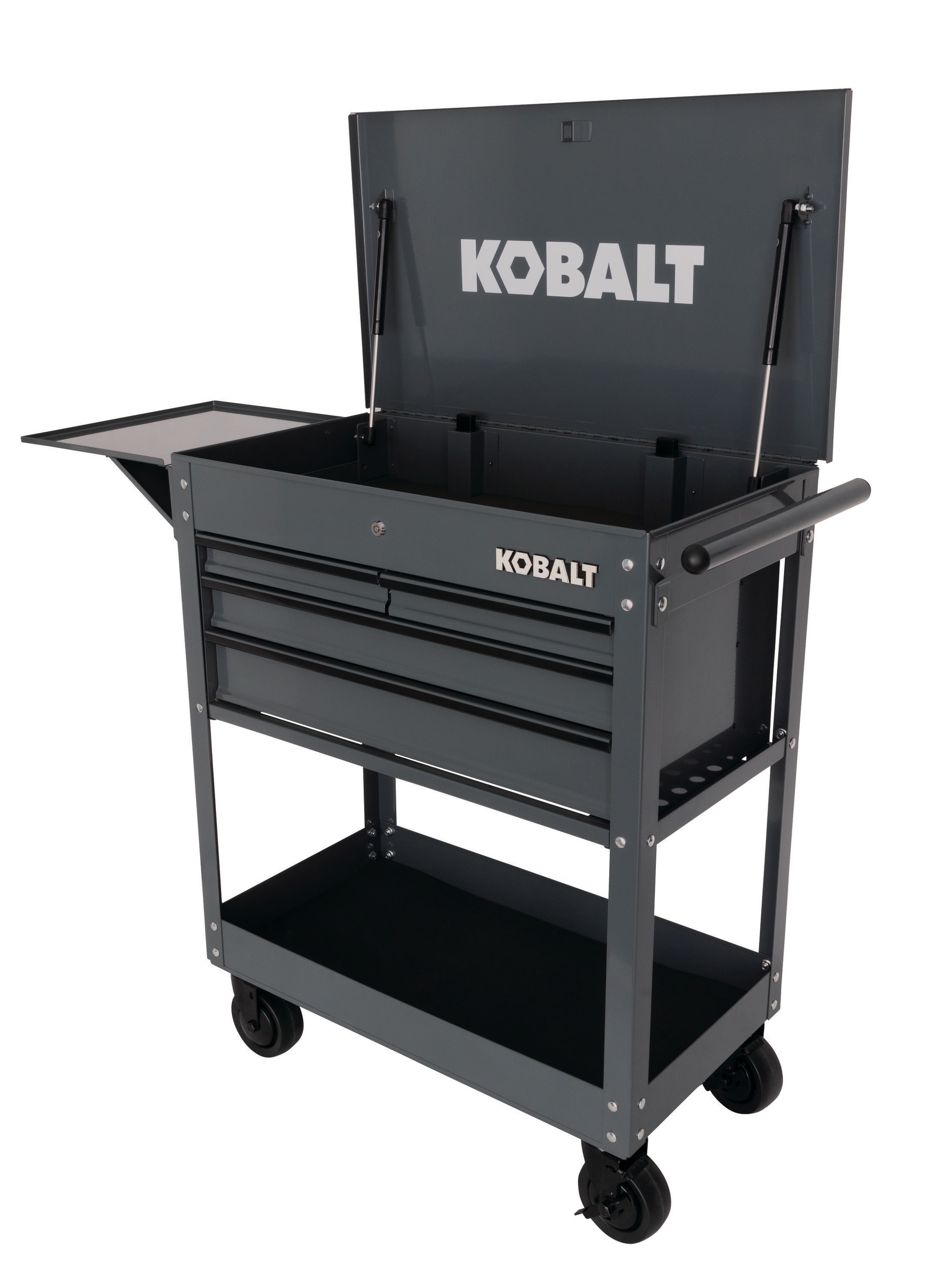 32-in W x 31-in H 4-Drawer Steel Rolling Tool Cabinet (Gray) | - Kobalt 53286