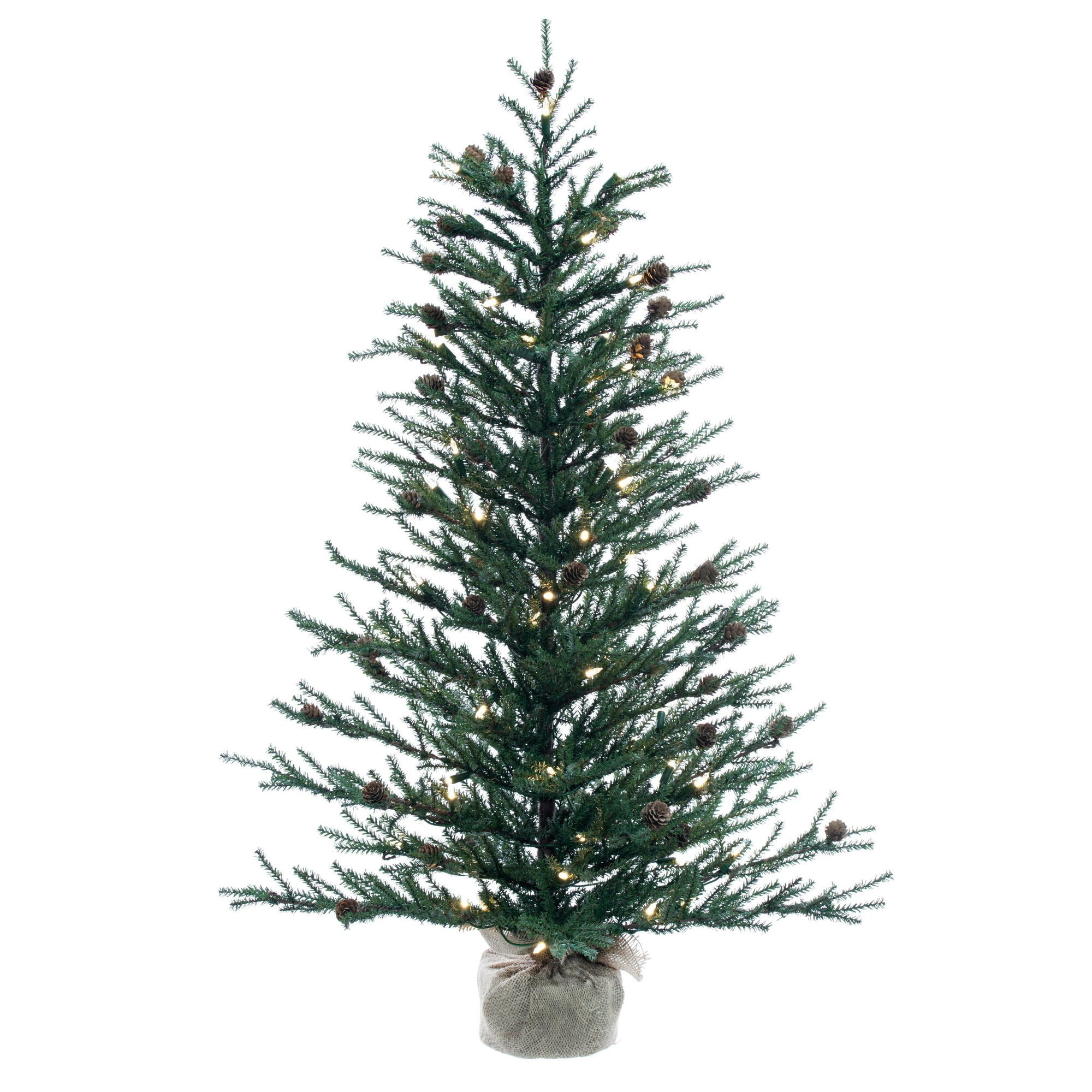 Vickerman B803928LED 3.5-ft Pine Pre-lit Artificial Christmas Tree with White LED Lights