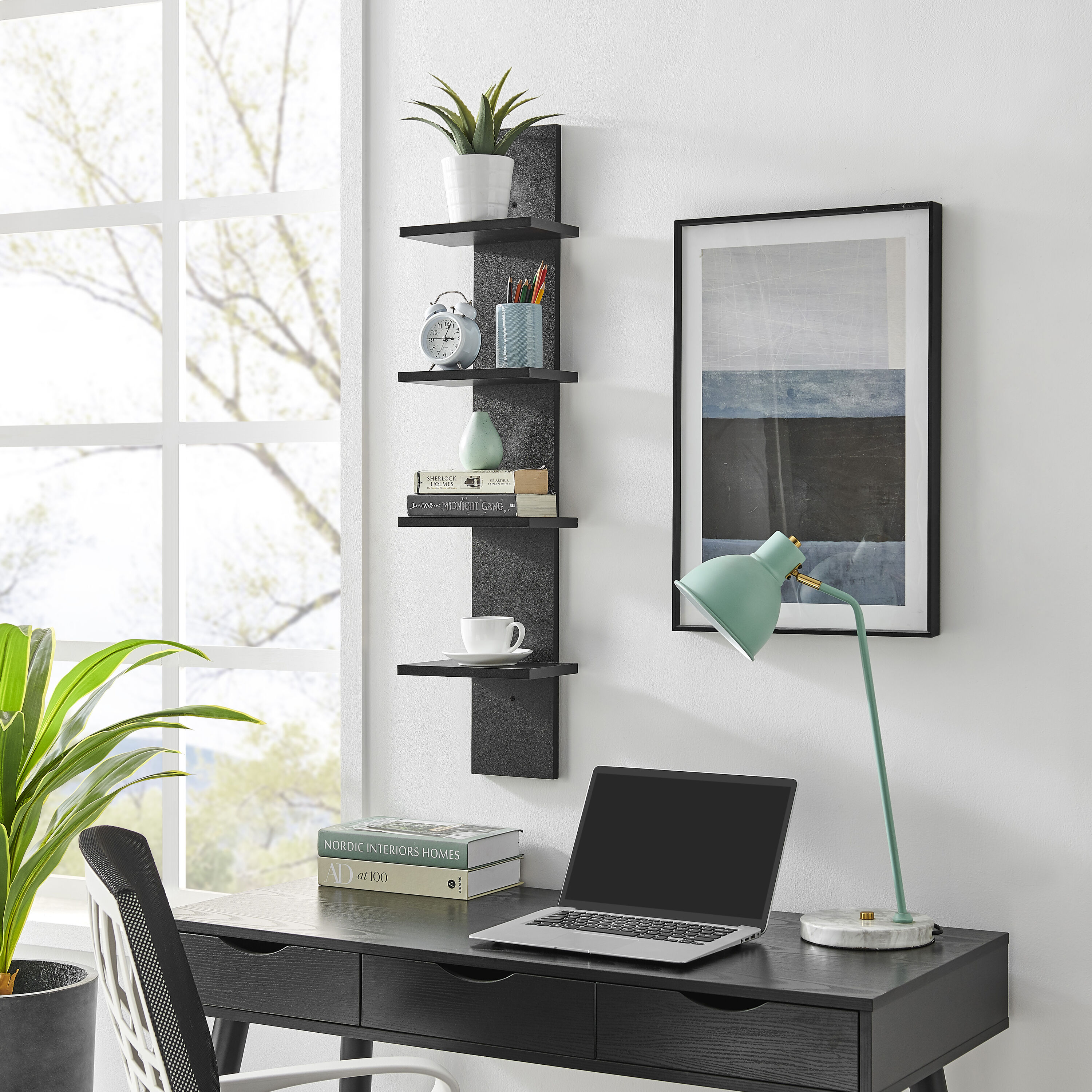 Danya B. QBA2248BK Wall-Mounted-Shelving - View #6