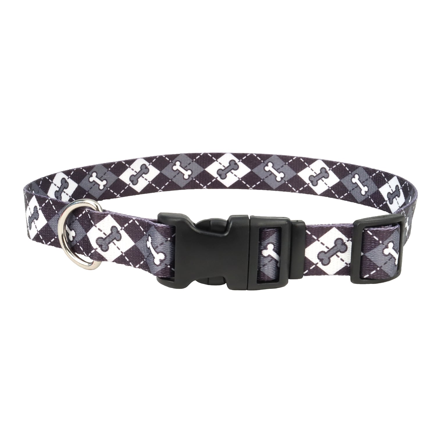 Coastal Pet Products 06321  A BBO12 Pet Attire Black with Bones Dog collar , Small