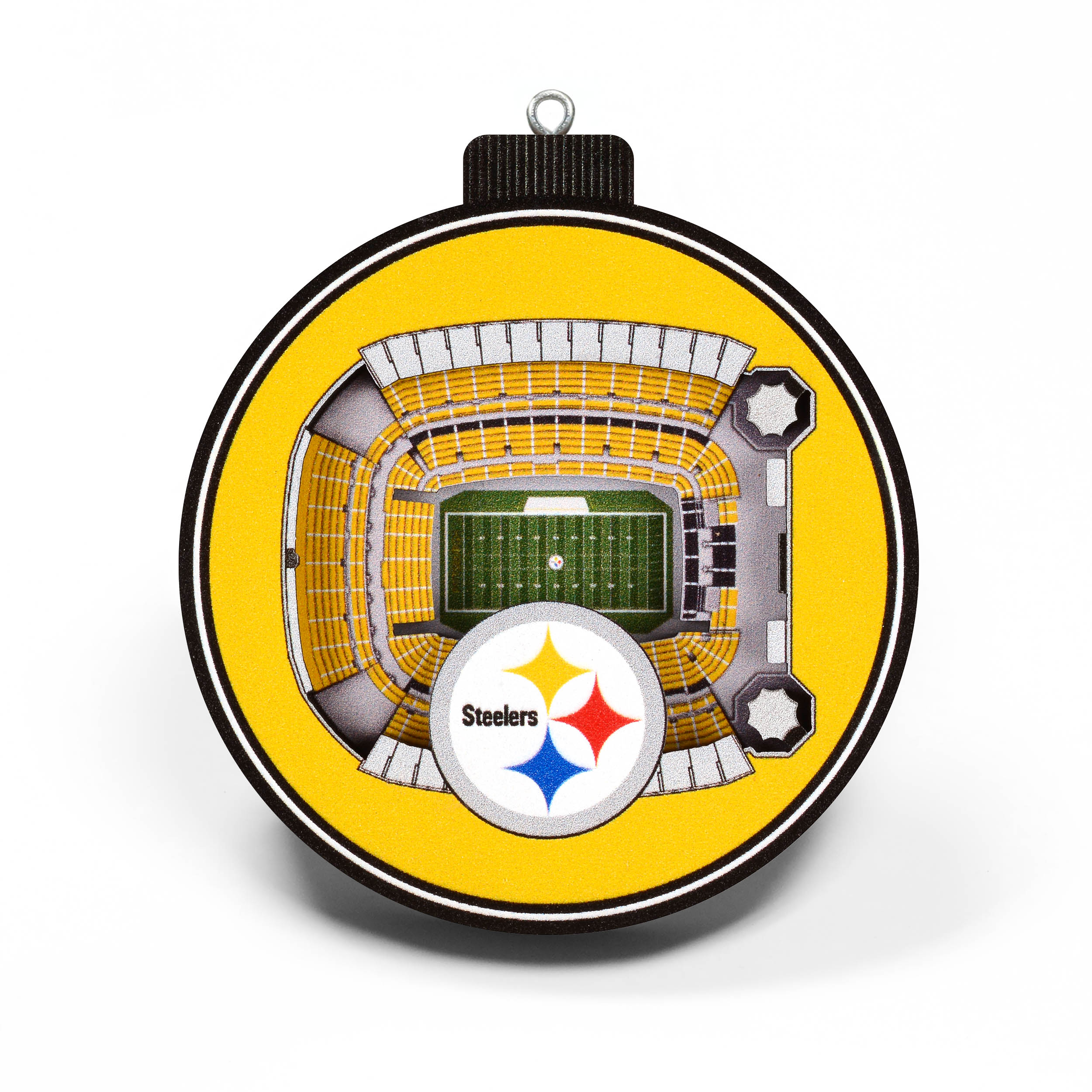 StadiumViews Pittsburgh Steelers Multiple Colors/Finishes Sports Standard  Indoor Ornament Shatterproof