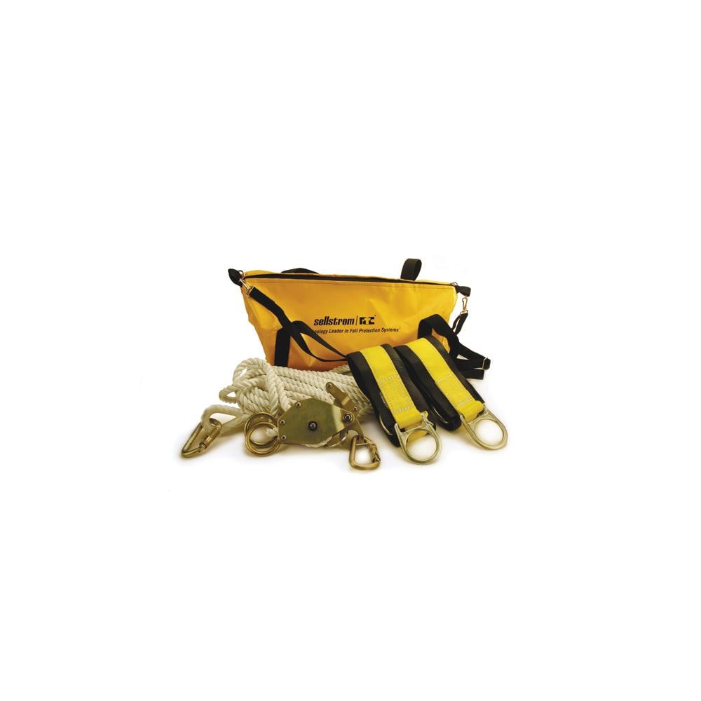 PeakWorks V865321 Beamwalker Temporary Horizontal Lifeline Kit with Carrying Bag, 30 Ft. Rope Length, Polyester
