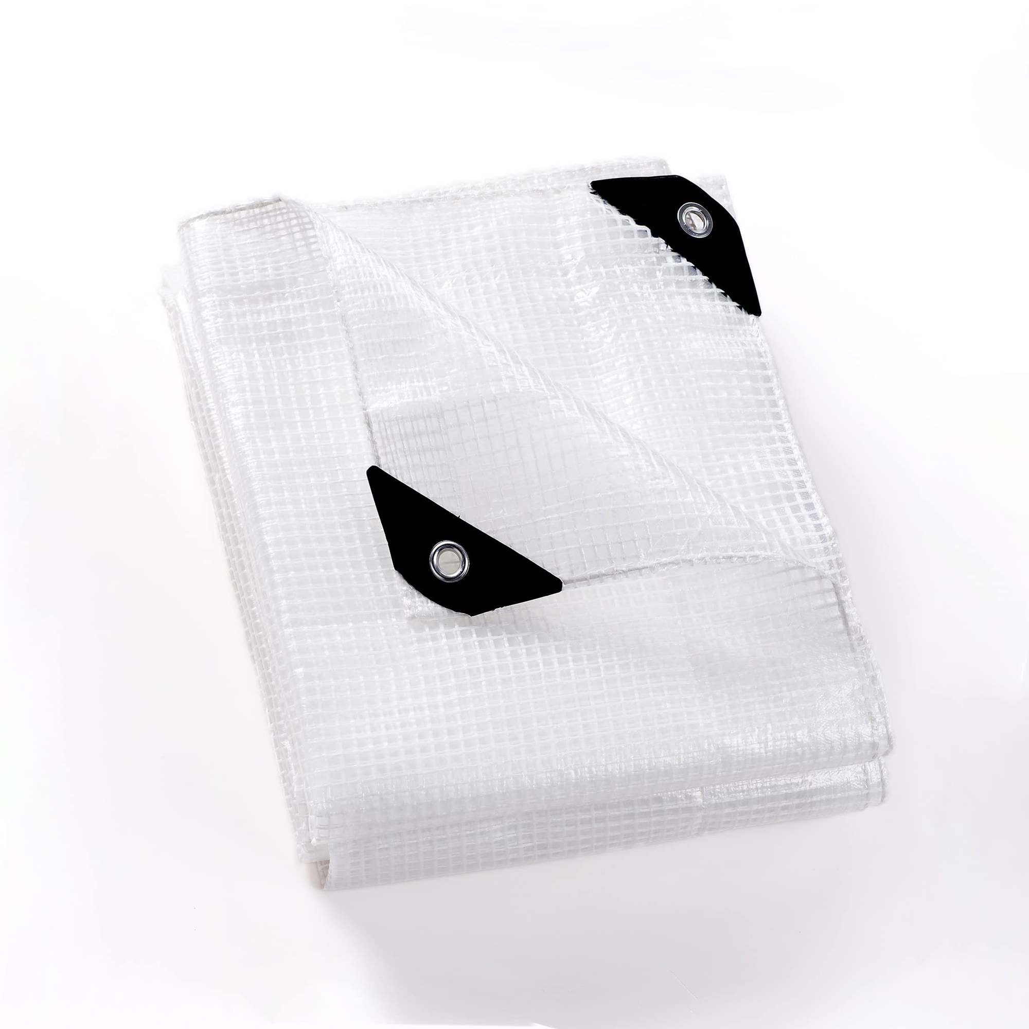 DYRCJ  Heavy Duty Clear White Tarp 12x12 Feet Waterproof Polyethylene Cover for Outdoor Garden Greenhouse UV Resistant 10mil Thickness