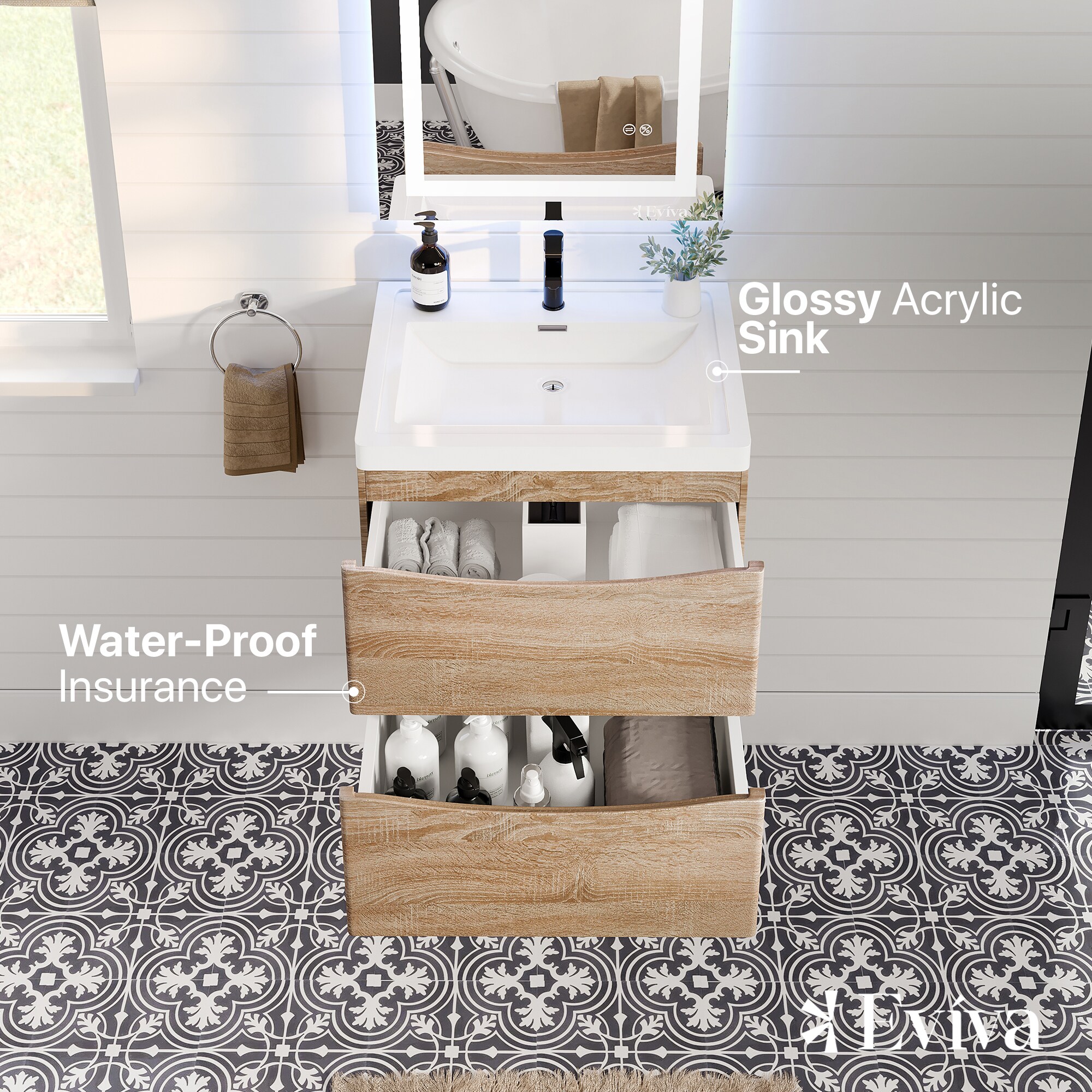 Eviva EVVN600-24WHOK-WM Bath-Vanity-Combo - View #3