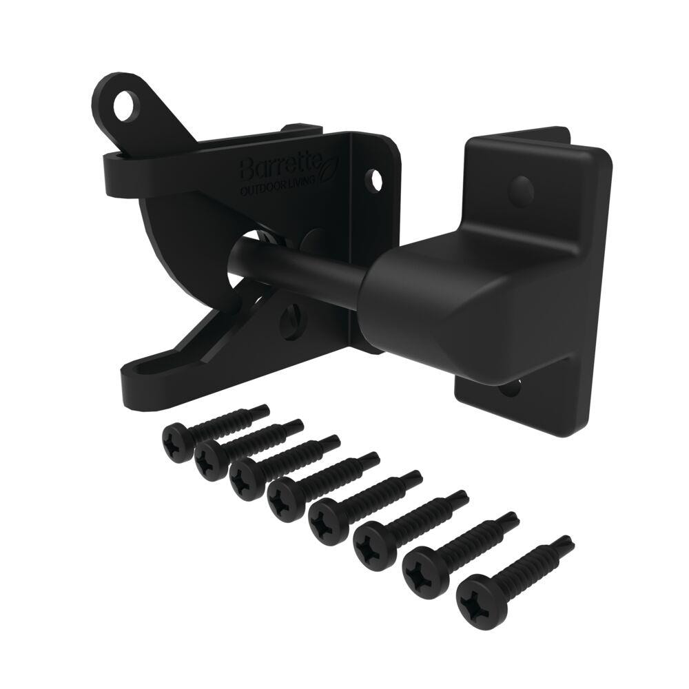 Barrette Outdoor Living 3.562 in. x 2.25 in. Gravity Latch Black for 1 in. Gate Uprights