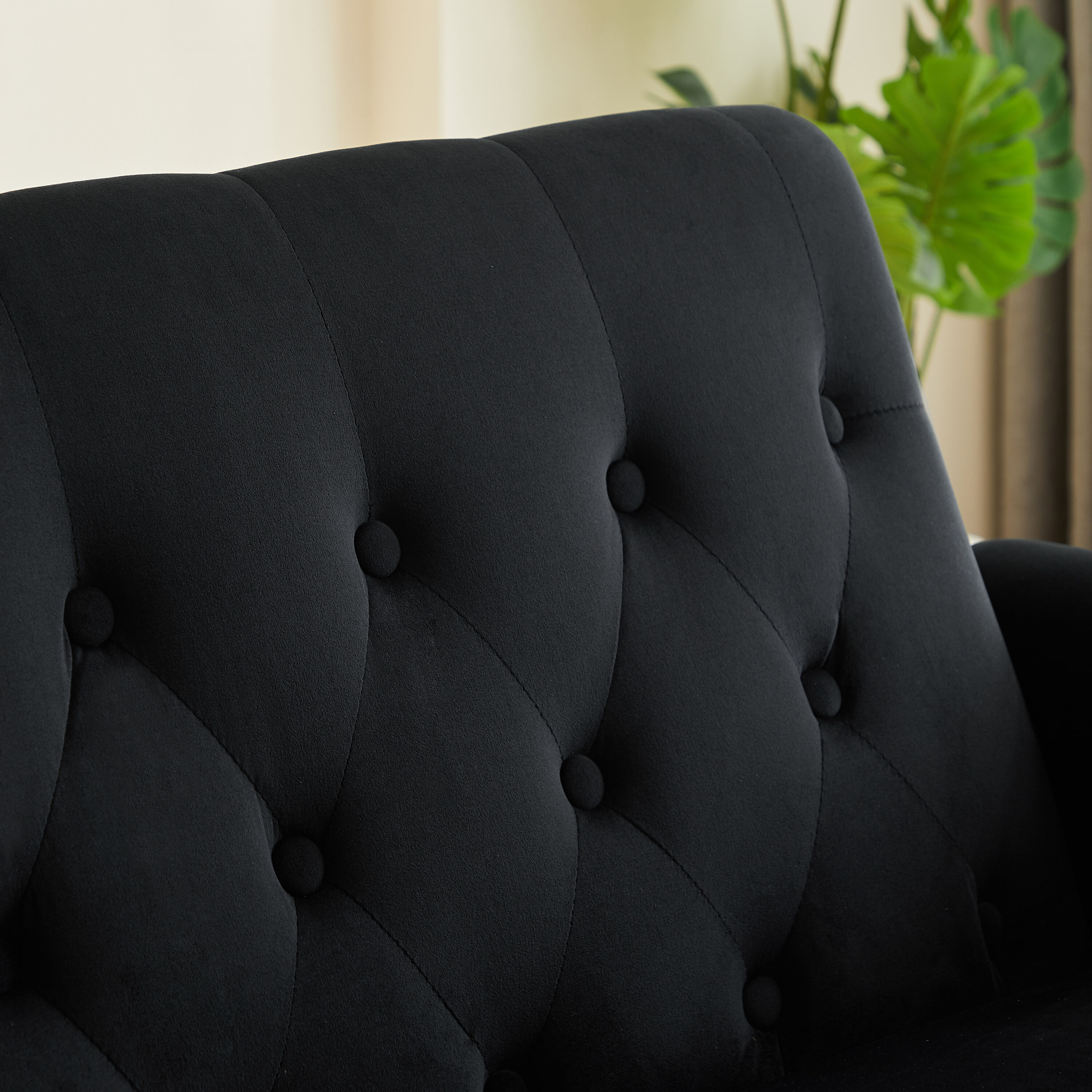 Runesay Sofa Bed Black Contemporary/Modern Velvet Twin Sofa Bed In The ...