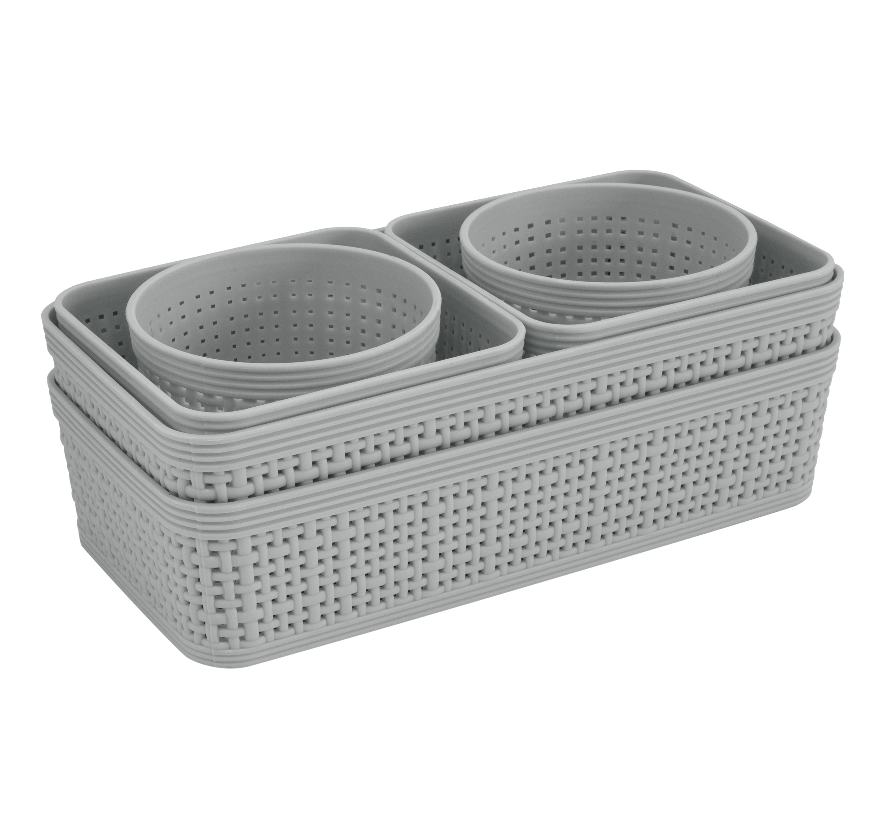 Simplify 12.52-in x 4.06-in Gray Plastic Stackable Drawer Divider in the Drawer  Organizers department at