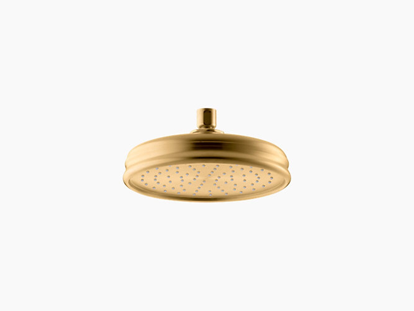 KOHLER K-13692-2MB 1.0 -Spray Vibrant Brushed Moderne Brass 8.4375-in Round Fixed High Pressure Rain Shower Head 2.5 GPM