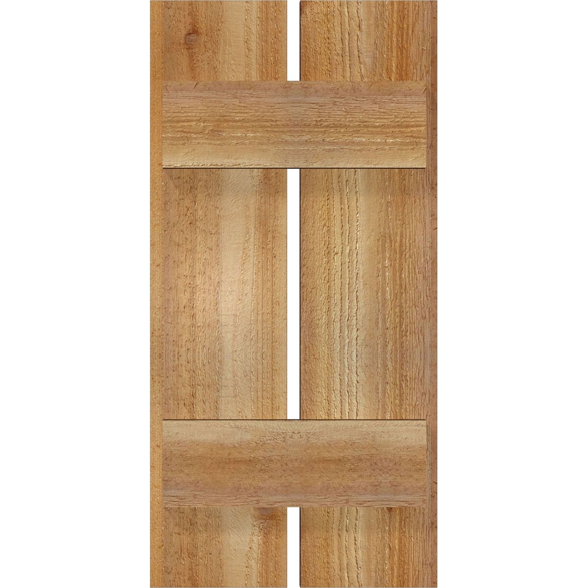 Ekena Millwork RBS06S11X023RWR 11.25-in W x 23-in H Unfinished Paintable/Stainable Board and batten Spaced Wood Exterior Shutters ( 2 -Pack )