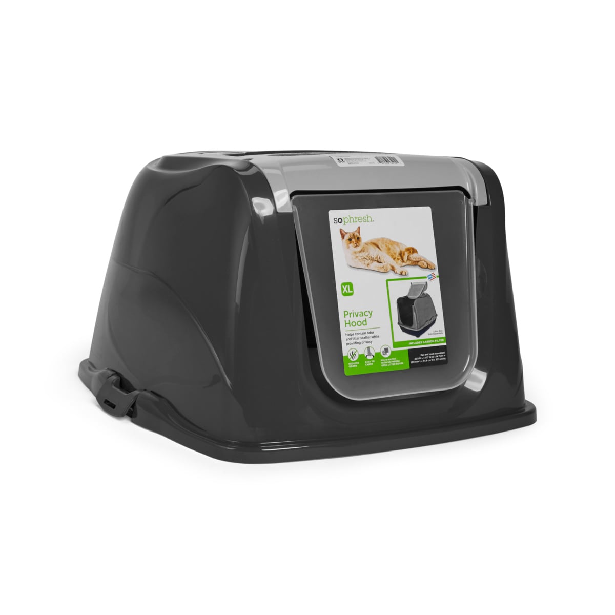 So Phresh 3164801 Gray Dark Gray Hooded Litter box concealment