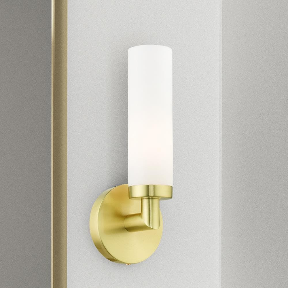 Aero Satin Brass Direct Wired 11" Modern Wall Sconce