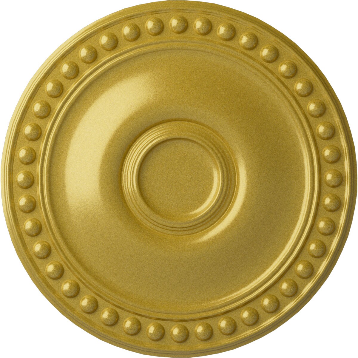 Ekena Millwork CM19FORGS Foster 19.125-in W x 19.125-in L Painted Rich Gold Polyurethane Whole Ceiling Medallion