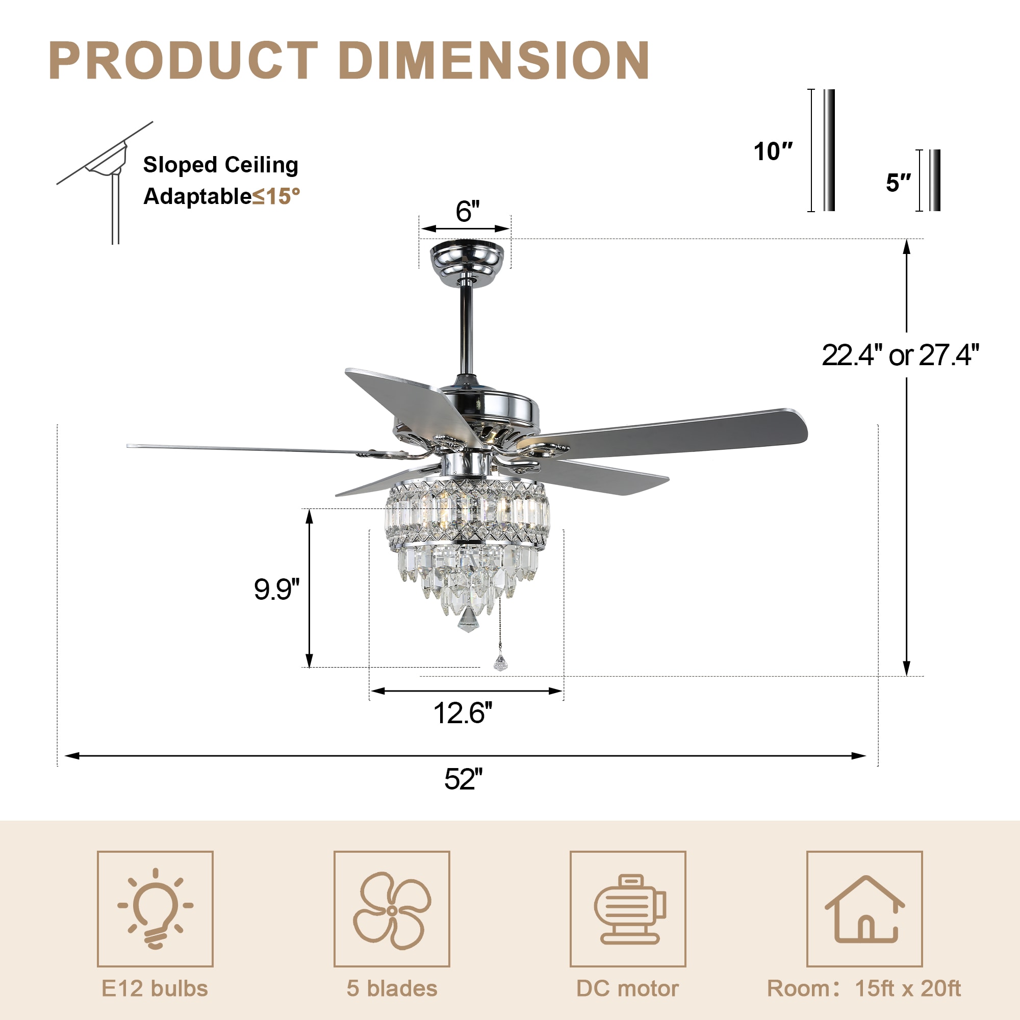 Bella Depot BD2044-C Ceiling-Fans - View #11