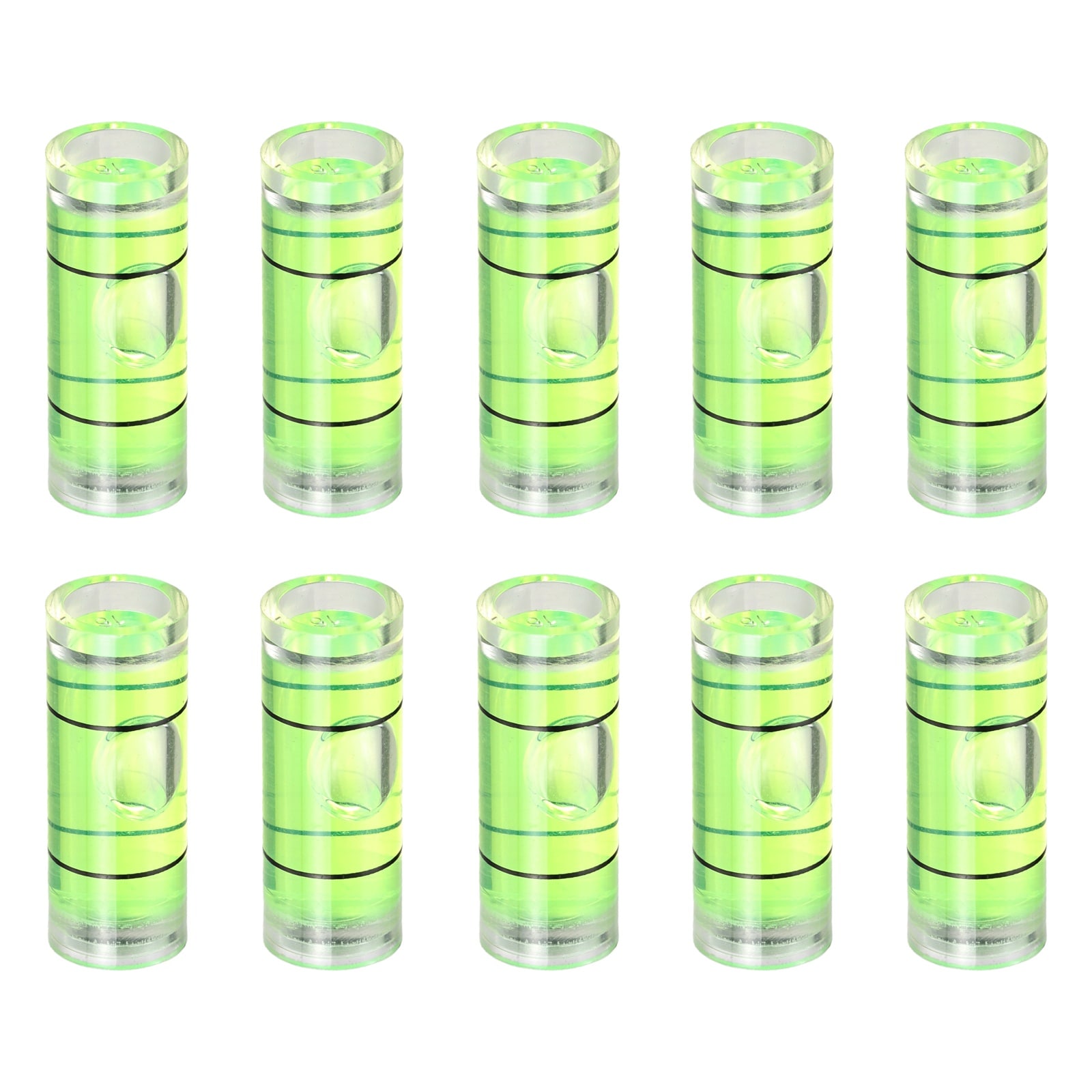 Harfington 10pcs Small Cylindrical Bubble Level Vials 25.5x9.5mm PMMA Mini Horizontal Bubble Spirit Level Measuring Layout Tools for RV TV Picture Frame Hanging Tool Leveler #S26052600UX8985