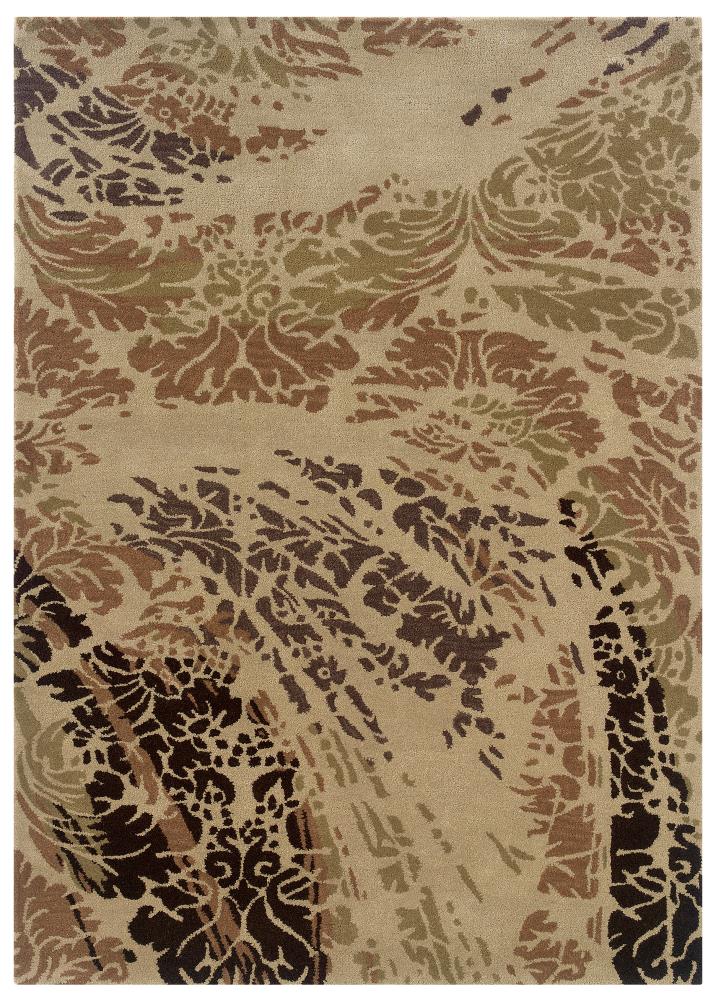 Linon RUG-FL0657 Florence 5 X 7 (ft) Wool Beige Wool Distressed/Overdyed Area Rug
