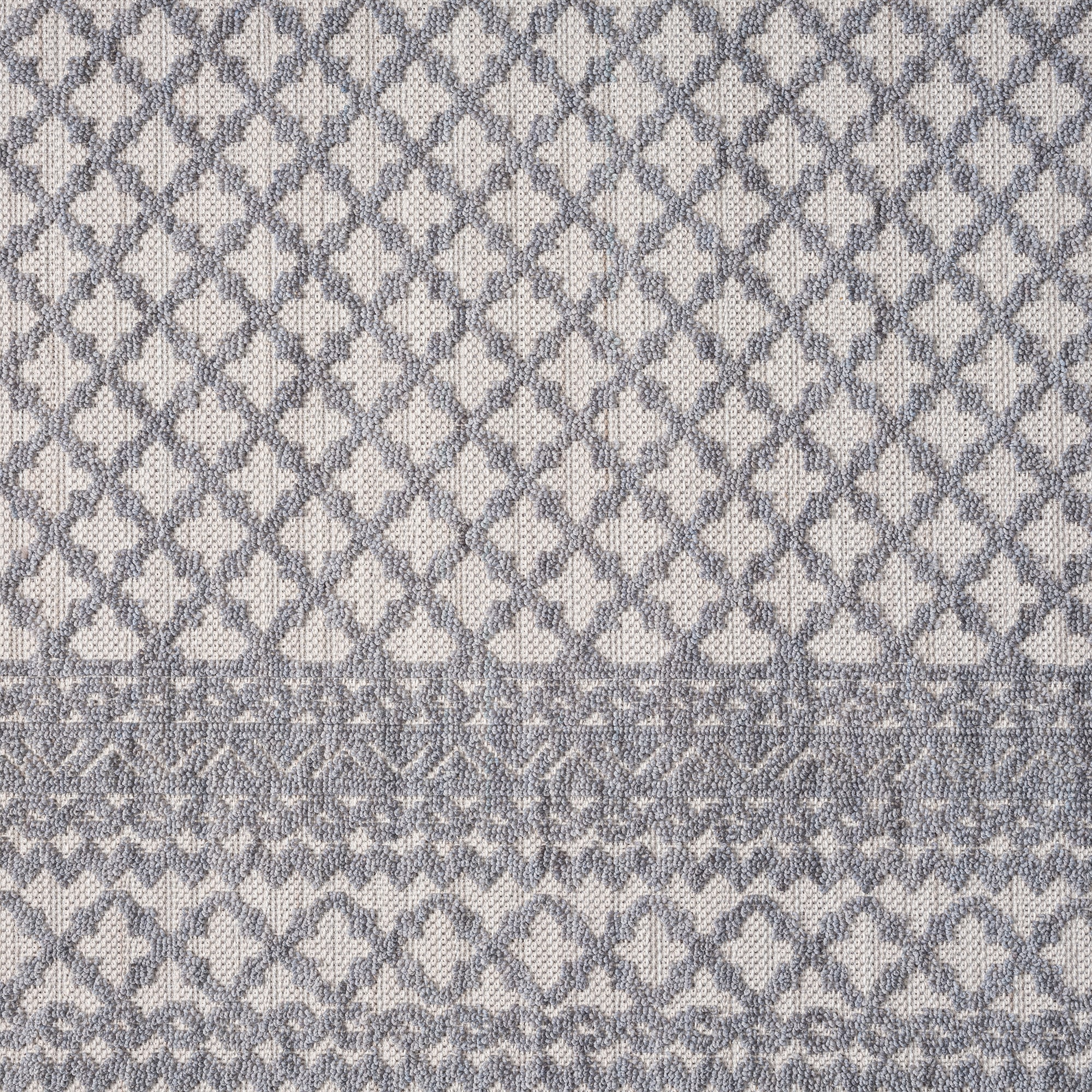 Winona Reversible Blue Geometric 8' x 9' Synthetic Area Rug